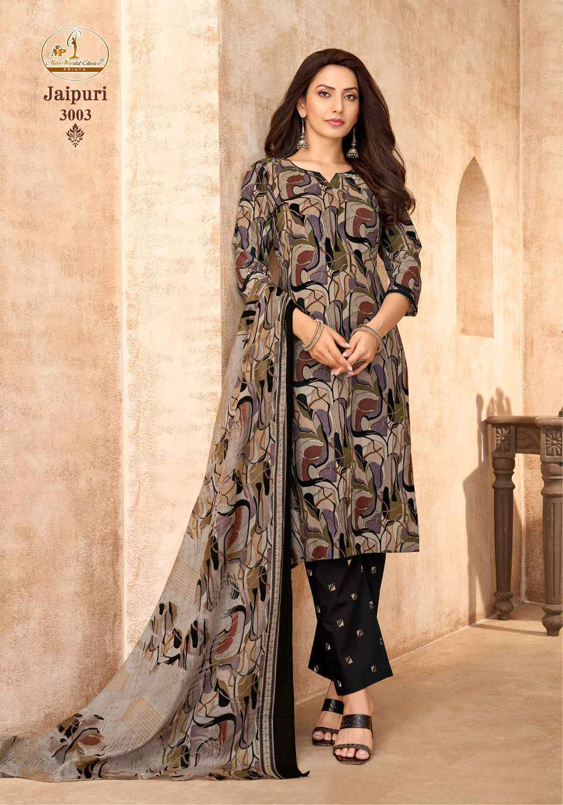 Miss World Choice Jaipuri Vol 3 Readymade Cotton Dress _ Surat Wholesale Market Price ( 10 Pcs Catalog )