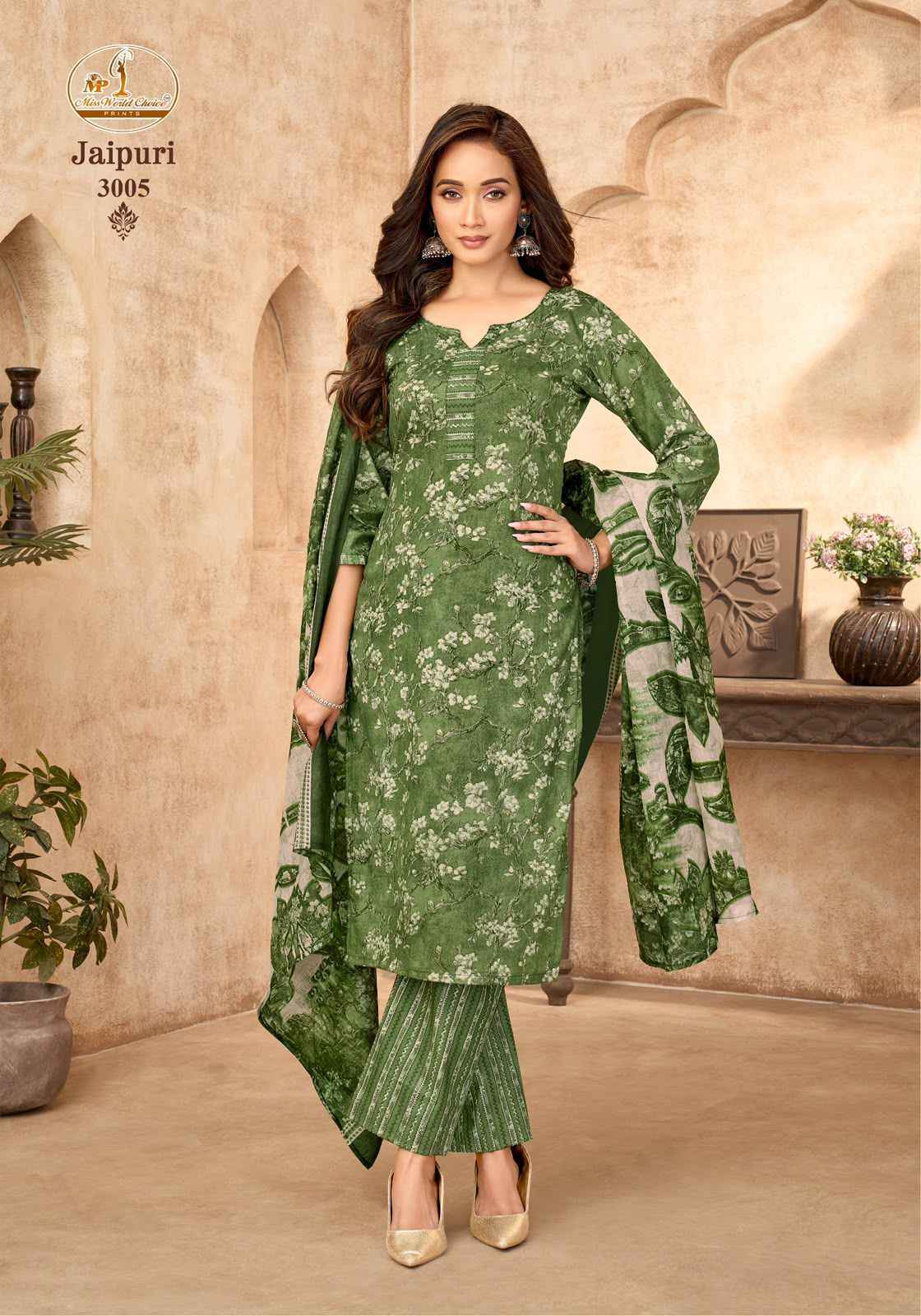 Miss World Choice Jaipuri Vol 3 Readymade Cotton Dress _ Surat Wholesale Market Price ( 10 Pcs Catalog )