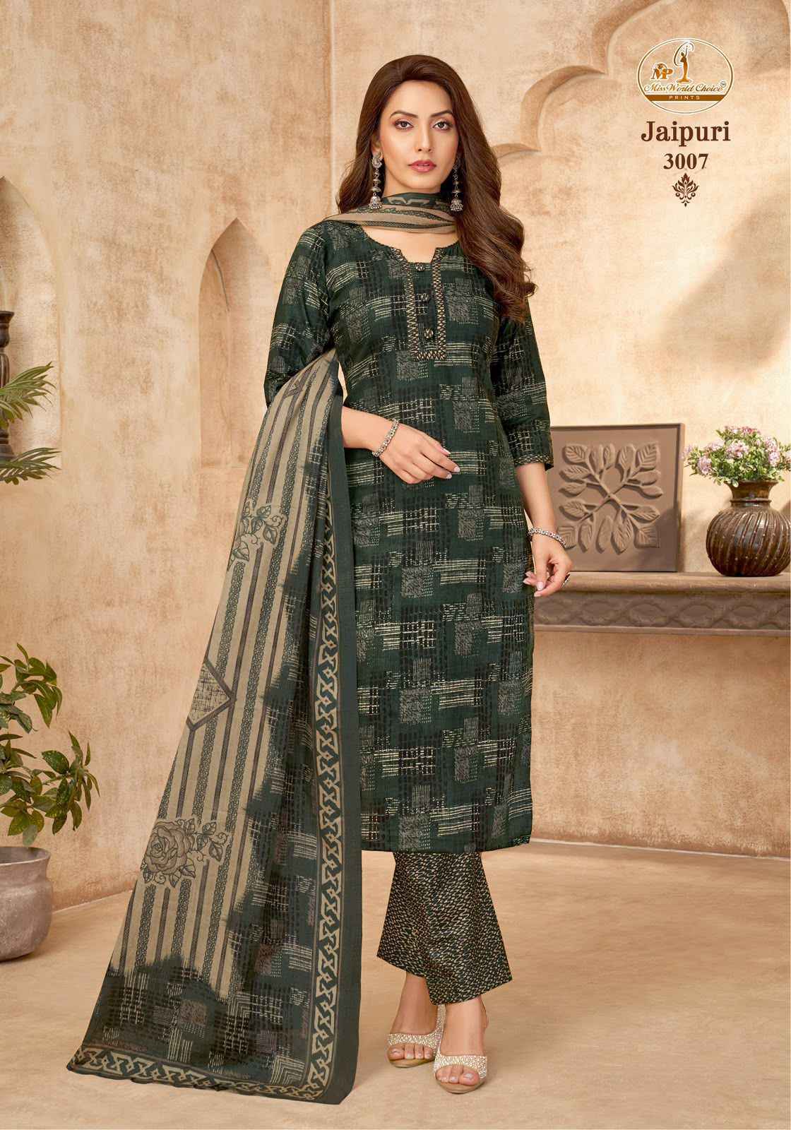 Miss World Choice Jaipuri Vol 3 Readymade Cotton Dress _ Surat Wholesale Market Price ( 10 Pcs Catalog )
