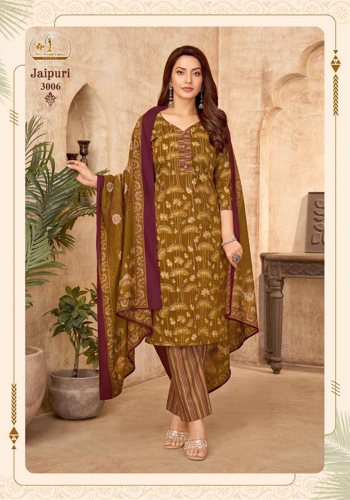 Miss World Choice Jaipuri Vol 3 Readymade Cotton Dress _ Surat Wholesale Market Price ( 10 Pcs Catalog )