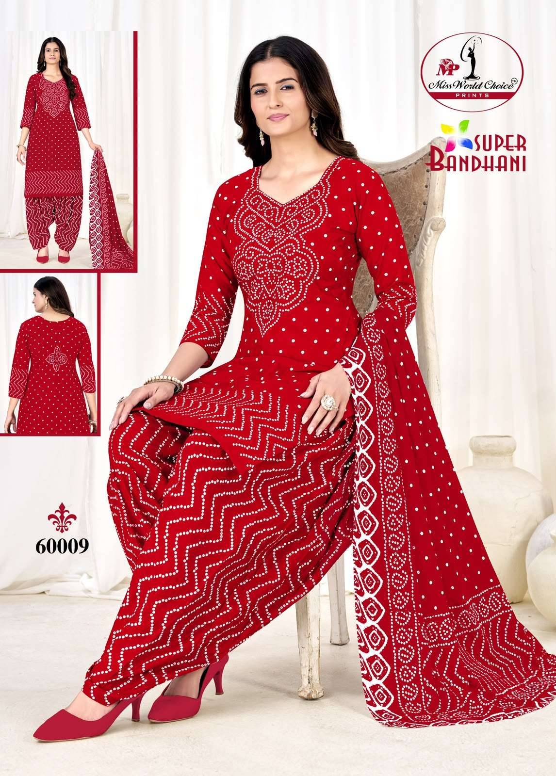 Miss World Choice Super Bandhani Vol 60 Dress Material 10 Pcs Catalog
