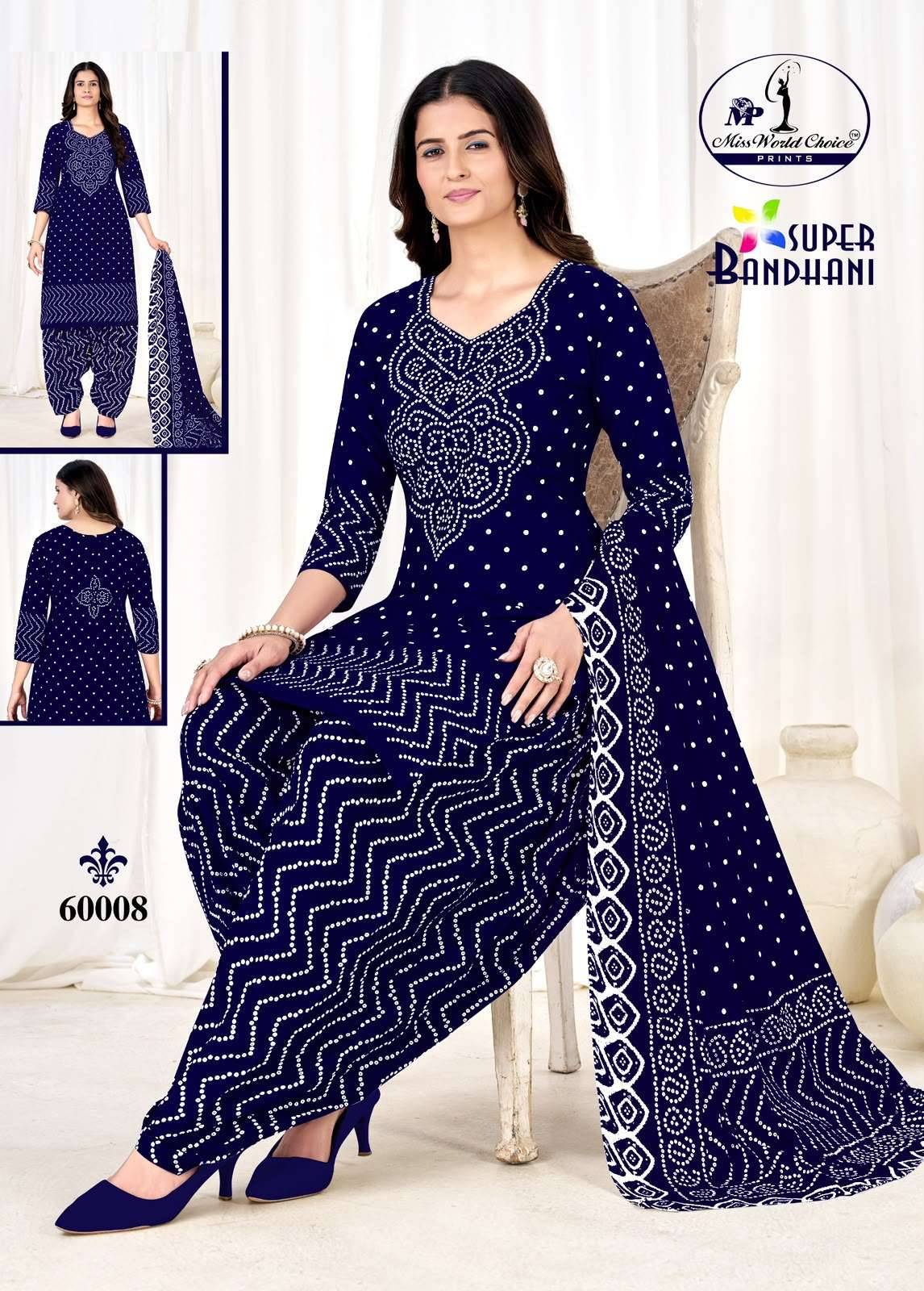 Miss World Choice Super Bandhani Vol 60 Dress Material 10 Pcs Catalog