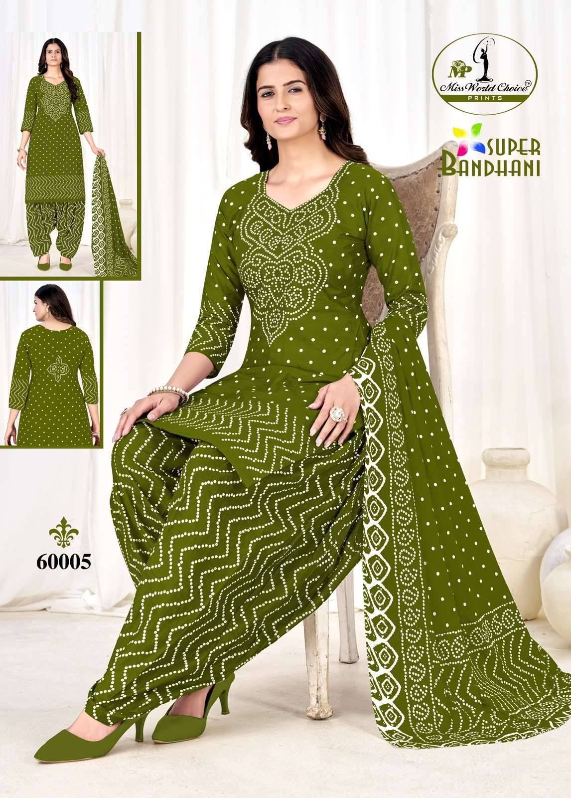 Miss World Choice Super Bandhani Vol 60 Dress Material 10 Pcs Catalog