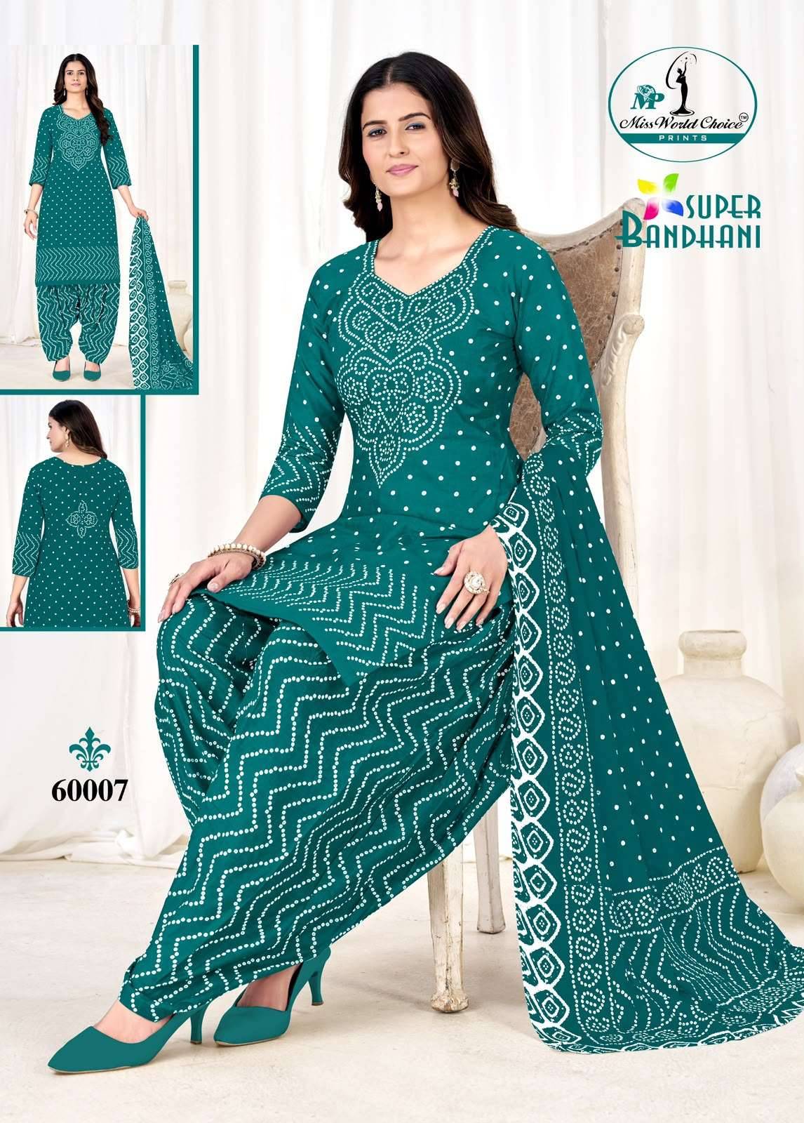 Miss World Choice Super Bandhani Vol 60 Dress Material 10 Pcs Catalog