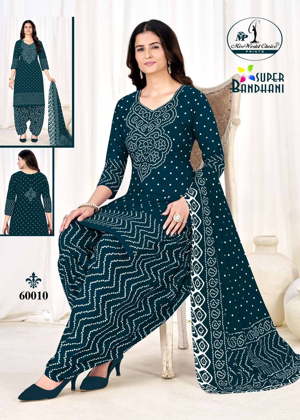 Miss World Choice Super Bandhani Vol 60 Dress Material 10 Pcs Catalog