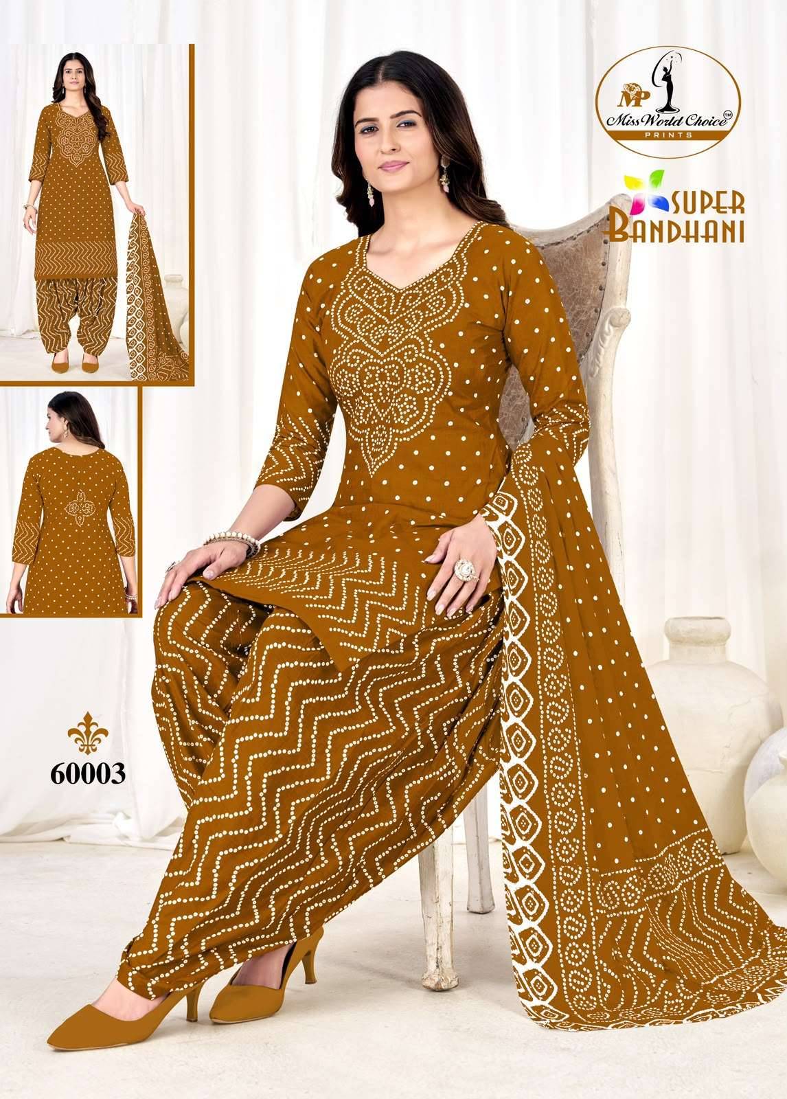 Miss World Choice Super Bandhani Vol 60 Dress Material 10 Pcs Catalog