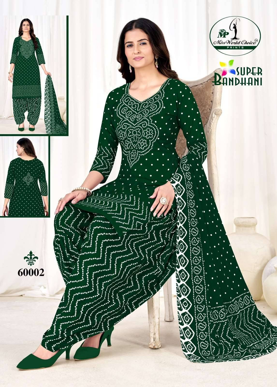 Miss World Choice Super Bandhani Vol 60 Dress Material 10 Pcs Catalog