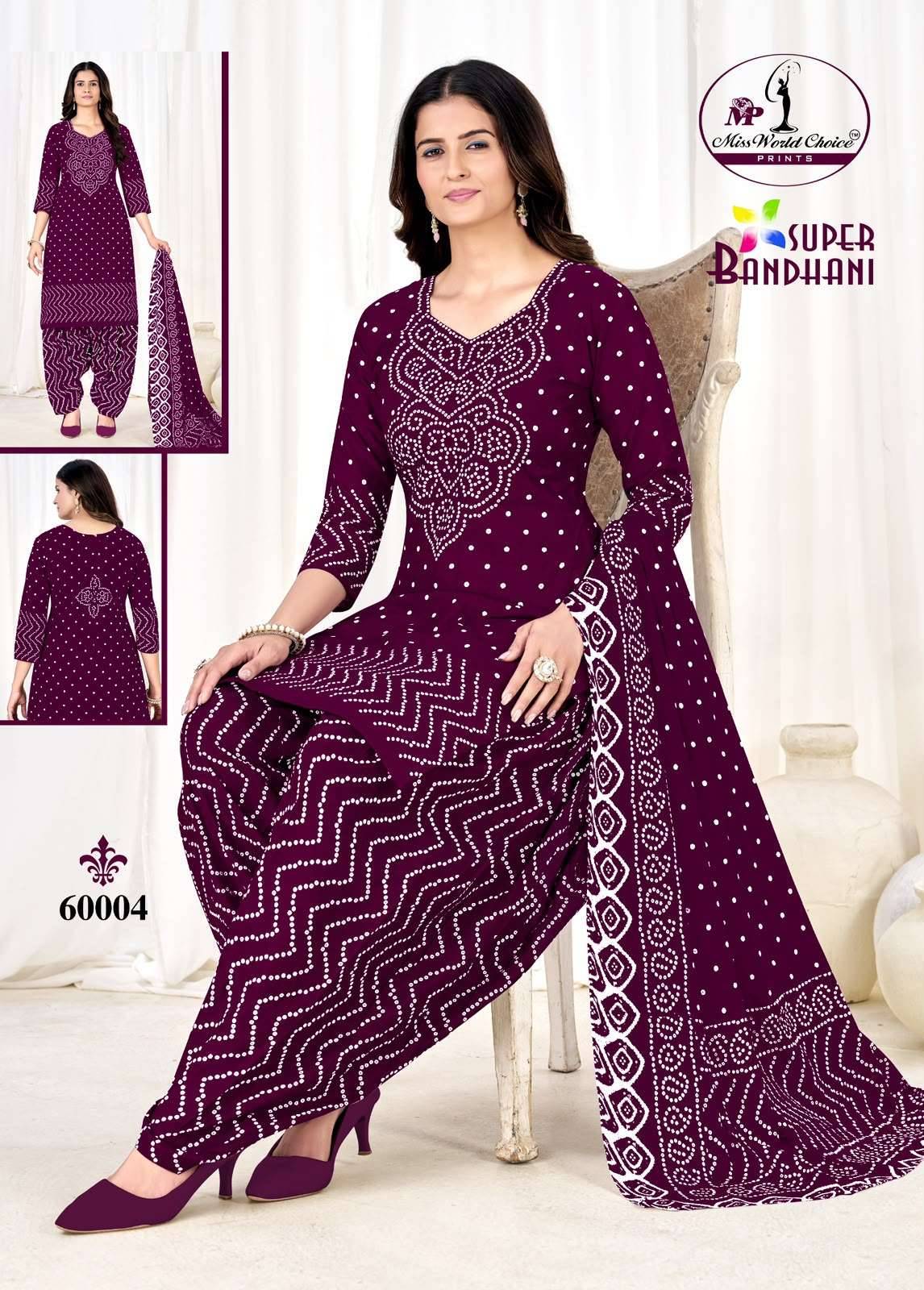 Miss World Choice Super Bandhani Vol 60 Dress Material 10 Pcs Catalog