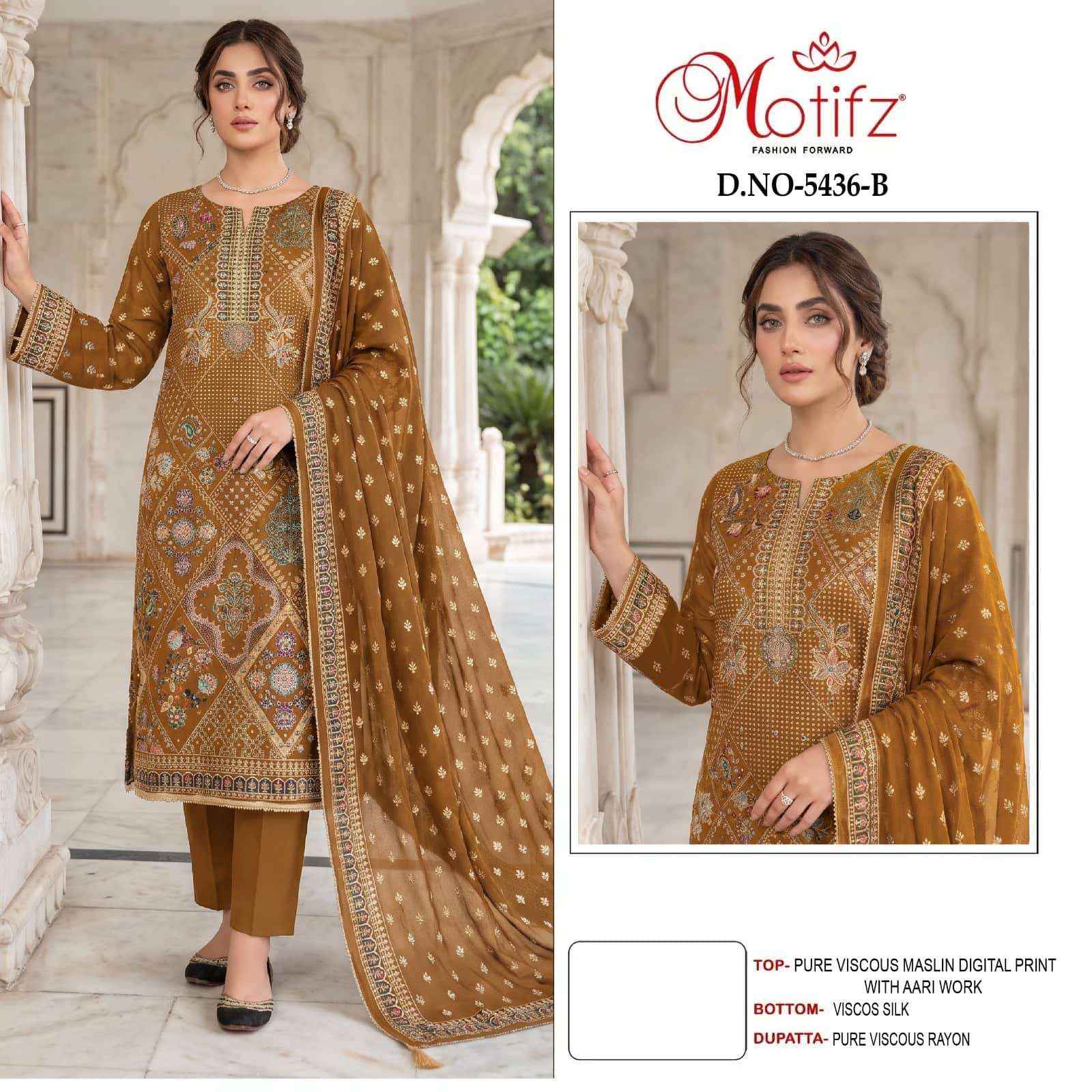 Motifz D 5436 Abcd Exclusive Pakistani Salwar Kameez 4 Pcs Catalog