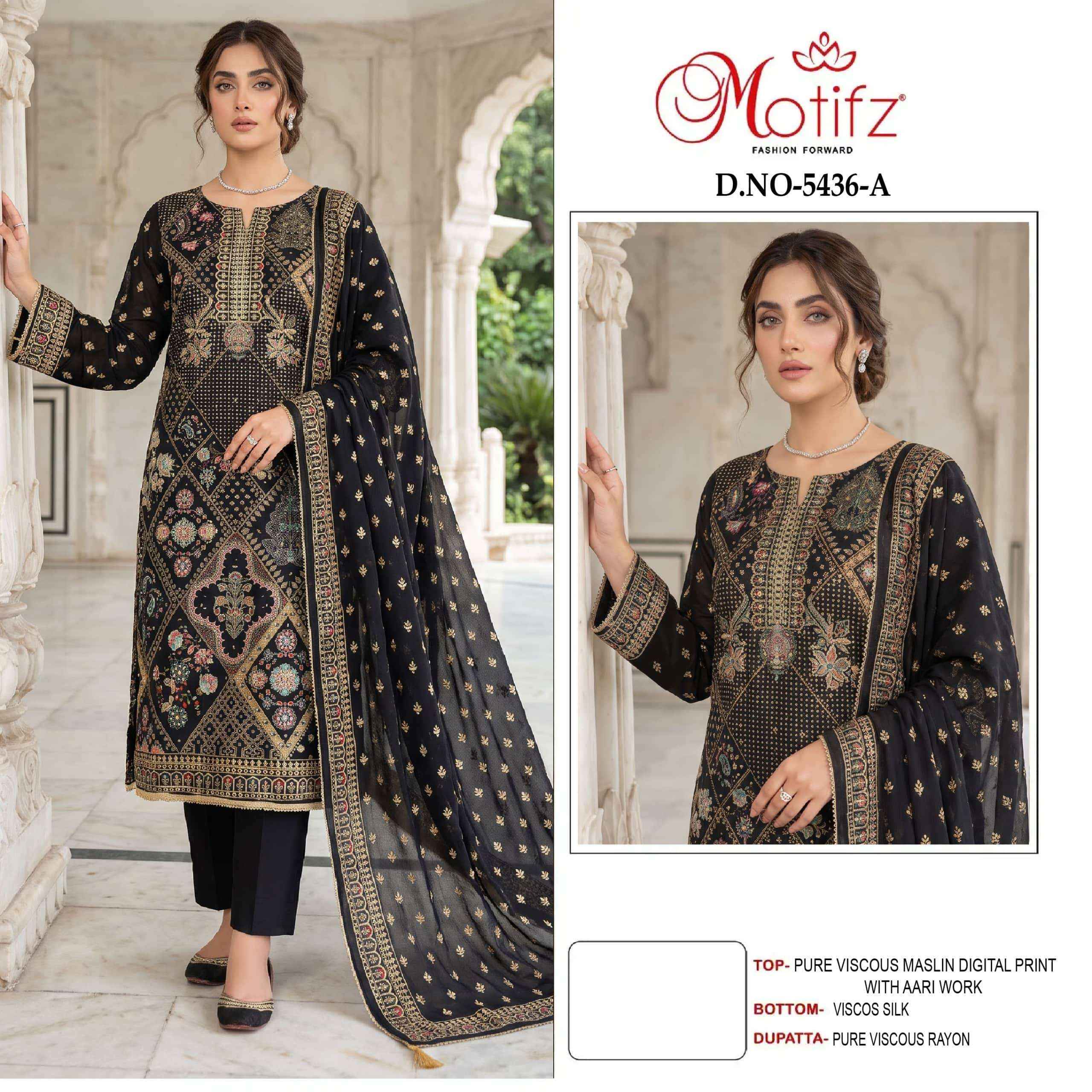 Motifz D 5436 Abcd Exclusive Pakistani Salwar Kameez 4 Pcs Catalog