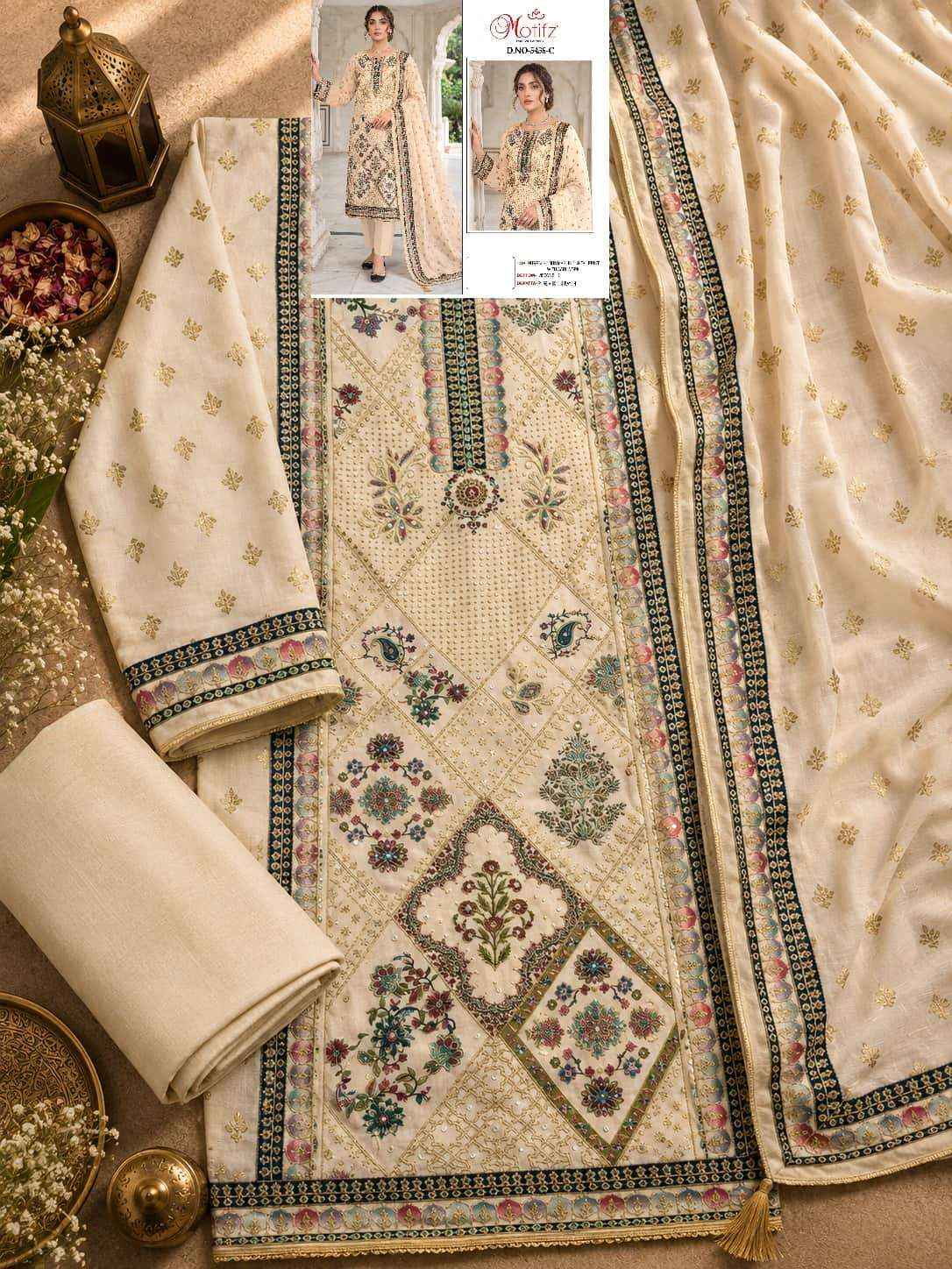 Motifz D 5436 Abcd Exclusive Pakistani Salwar Kameez 4 Pcs Catalog