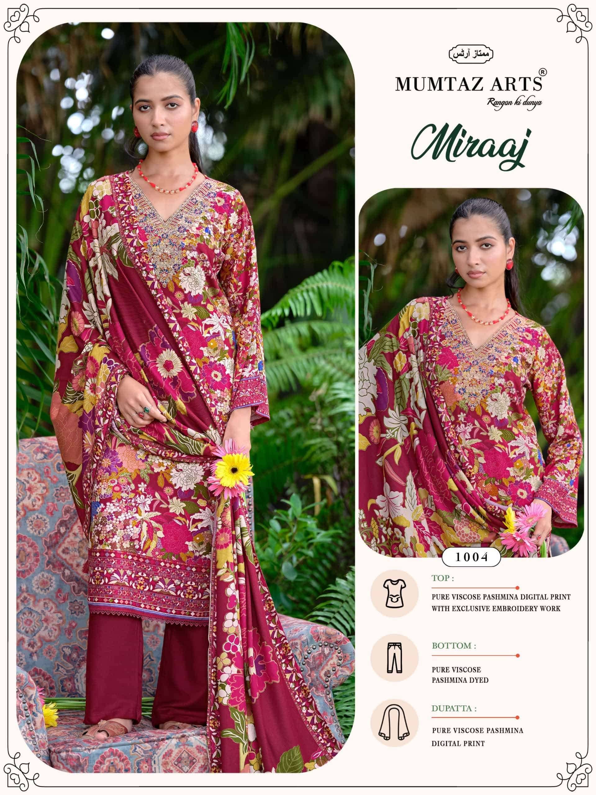 Mumtaz Arts Miraaj Premium Winter Pashmina Suits 4 Pcs Catalog