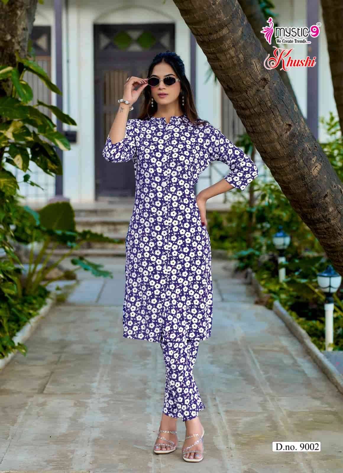 Mystic 9 Khushi Vol 9 Exclusive Printed Cord Set  8 Pcs Catalog 