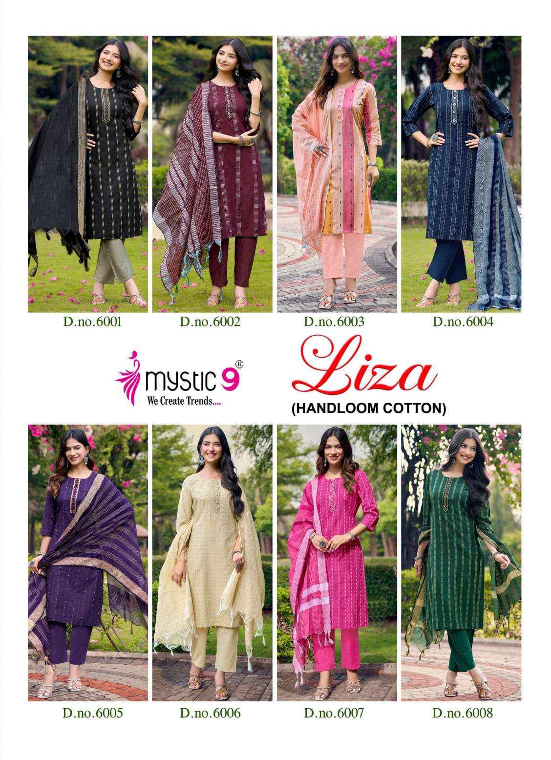 Mystic 9 Liza Vol 6 Fancy Handloom Cotton 3 Piece Pair Set _ Surat Wholesale Market Price ( 8 Pcs Catalog )