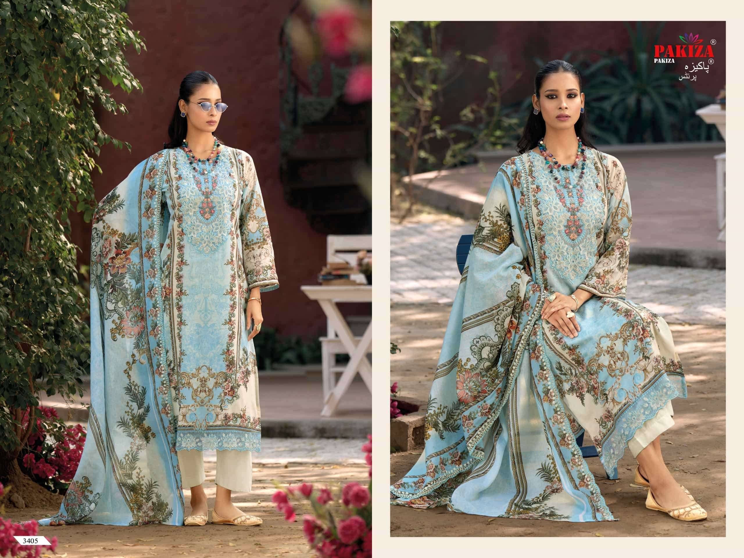 Pakiza Prints Haniya Hiba Vol 34 Lawn Salwar Suits 10 Pcs Catalogue | Wholesale Dealer