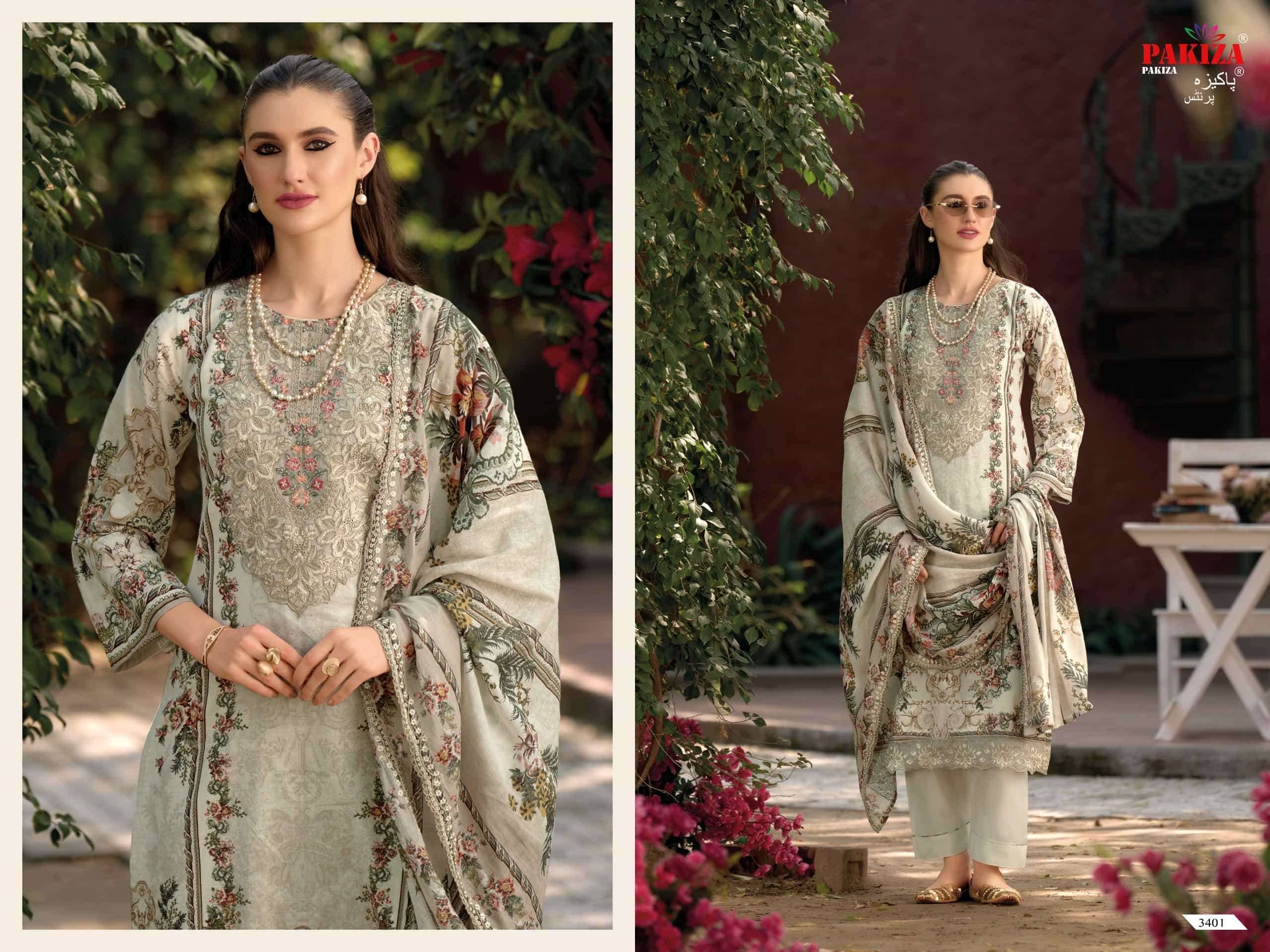 Pakiza Prints Haniya Hiba Vol 34 Lawn Salwar Suits 10 Pcs Catalogue | Wholesale Dealer