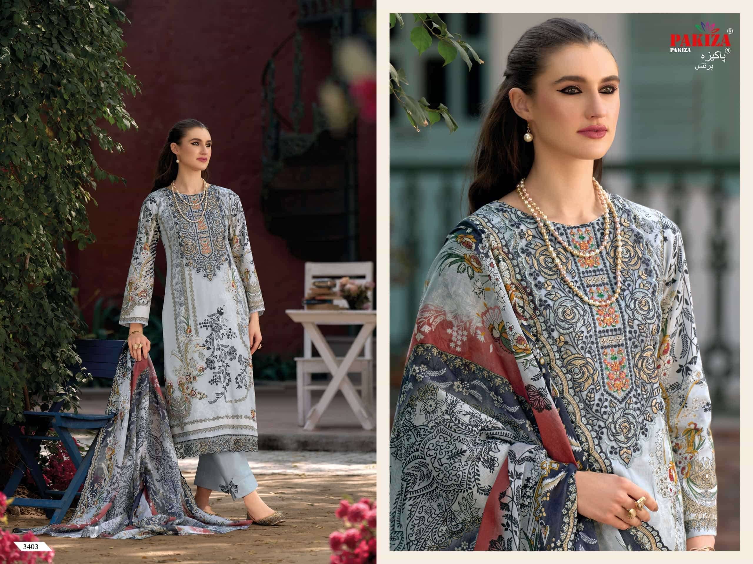 Pakiza Prints Haniya Hiba Vol 34 Lawn Salwar Suits 10 Pcs Catalogue | Wholesale Dealer