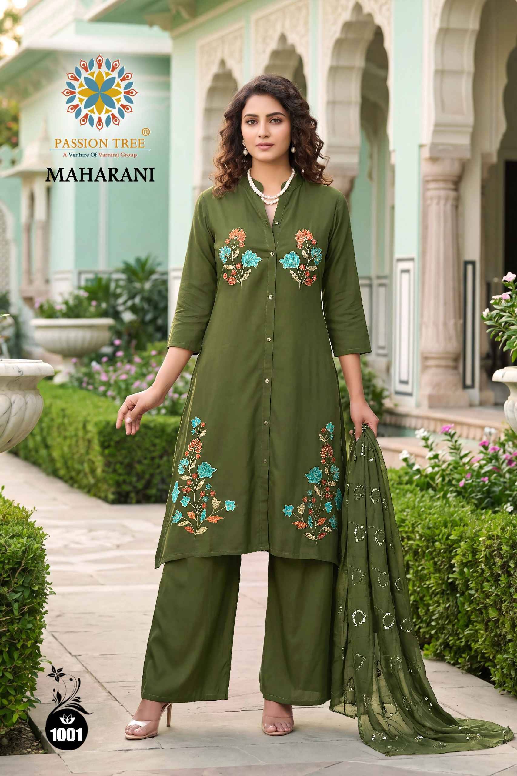 Passion Tree Maharani Vol 1 Roman Silk Kurti Combo 8 pcs Catalog 