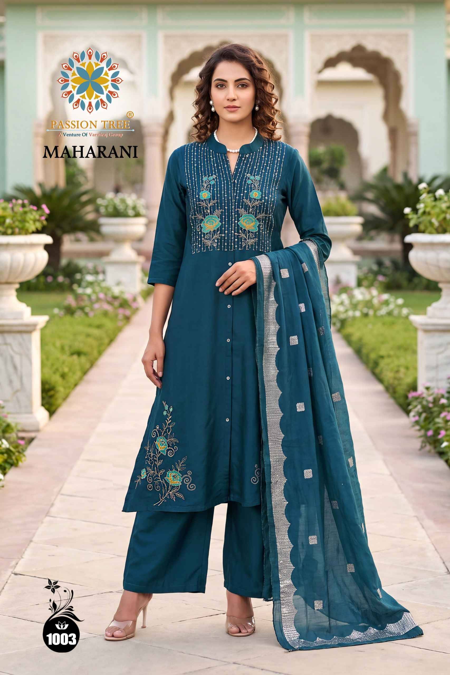 Passion Tree Maharani Vol 1 Roman Silk Kurti Combo 8 pcs Catalog 