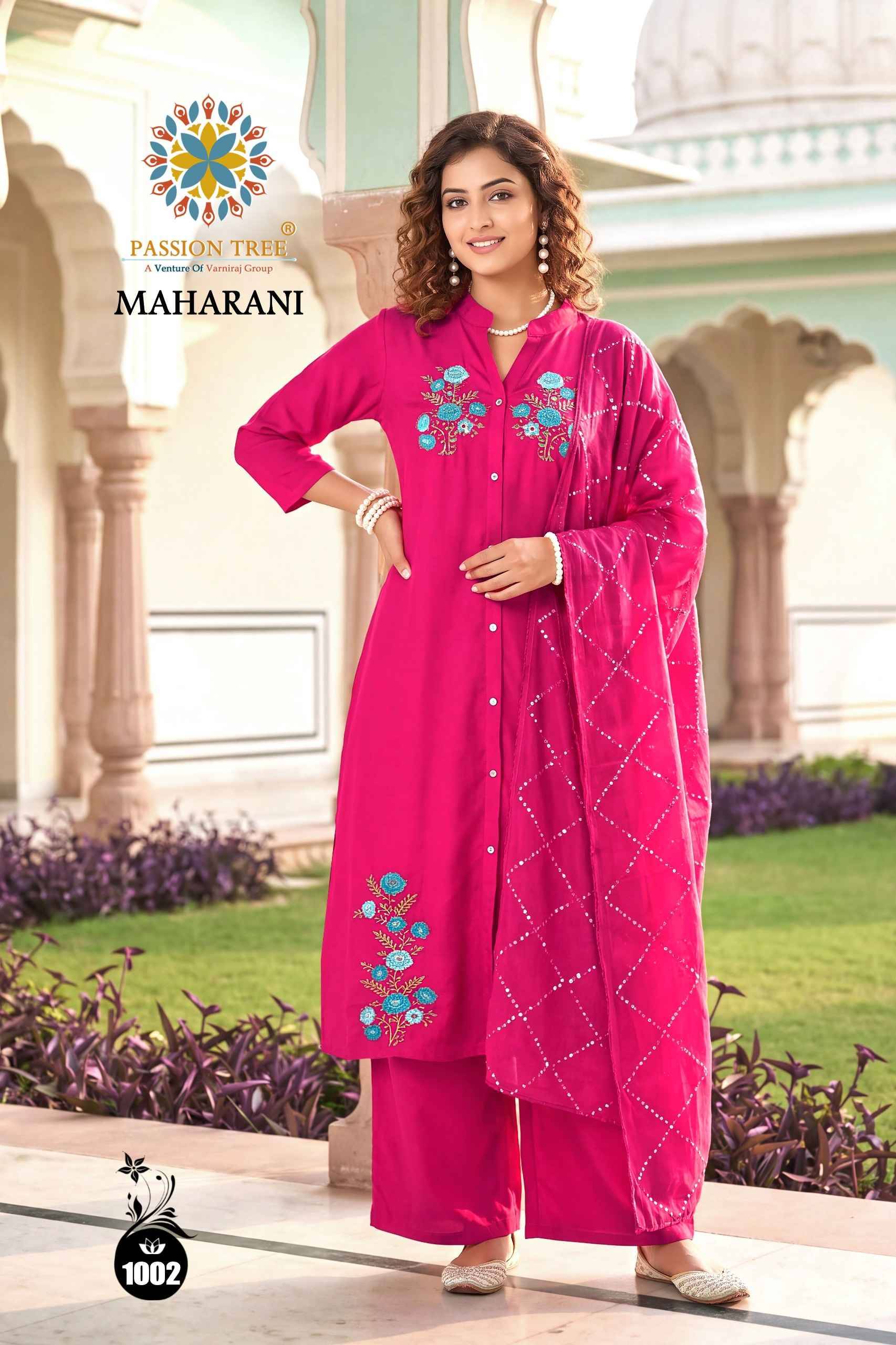 Passion Tree Maharani Vol 1 Roman Silk Kurti Combo 8 pcs Catalog 
