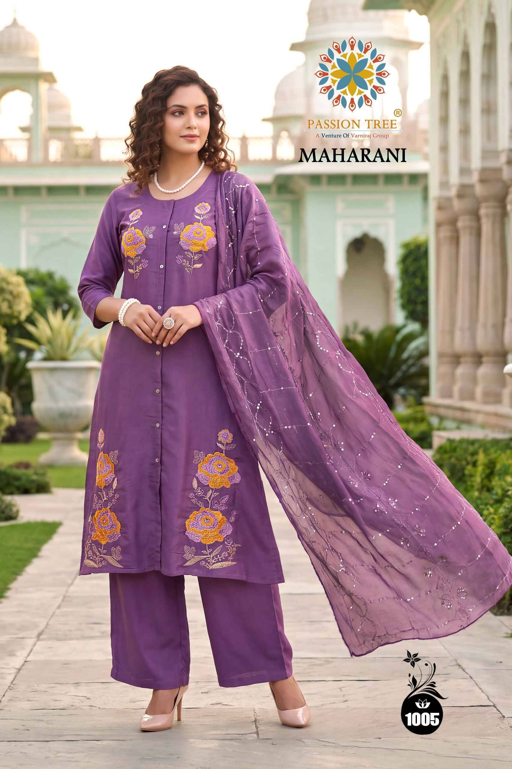 Passion Tree Maharani Vol 1 Roman Silk Kurti Combo 8 pcs Catalog 