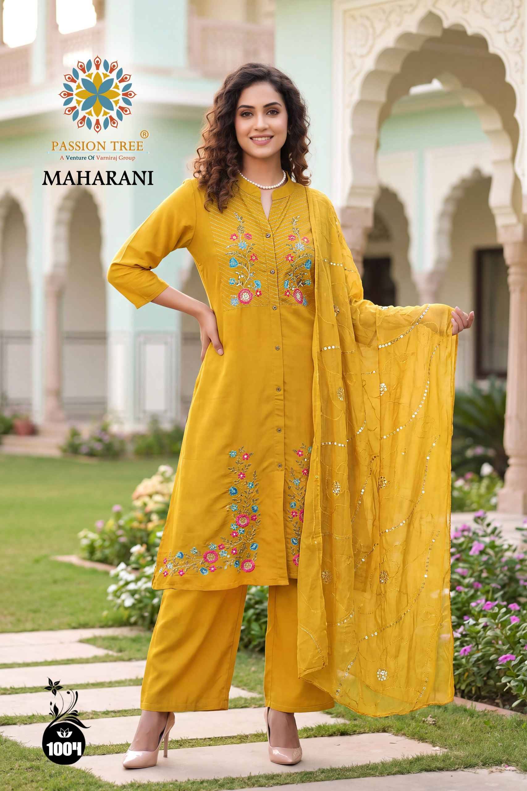 Passion Tree Maharani Vol 1 Roman Silk Kurti Combo 8 pcs Catalog 