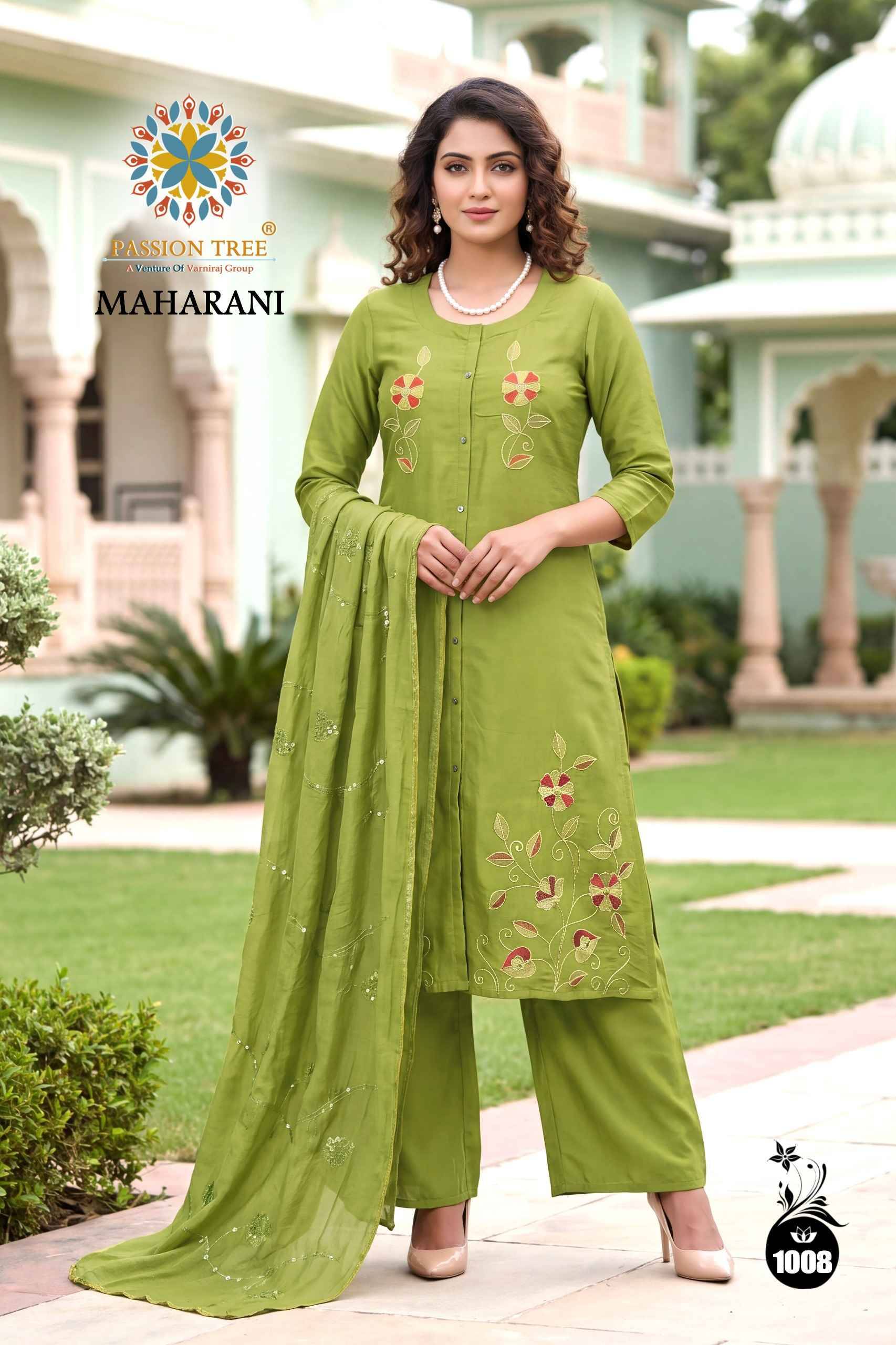 Passion Tree Maharani Vol 1 Roman Silk Kurti Combo 8 pcs Catalog 