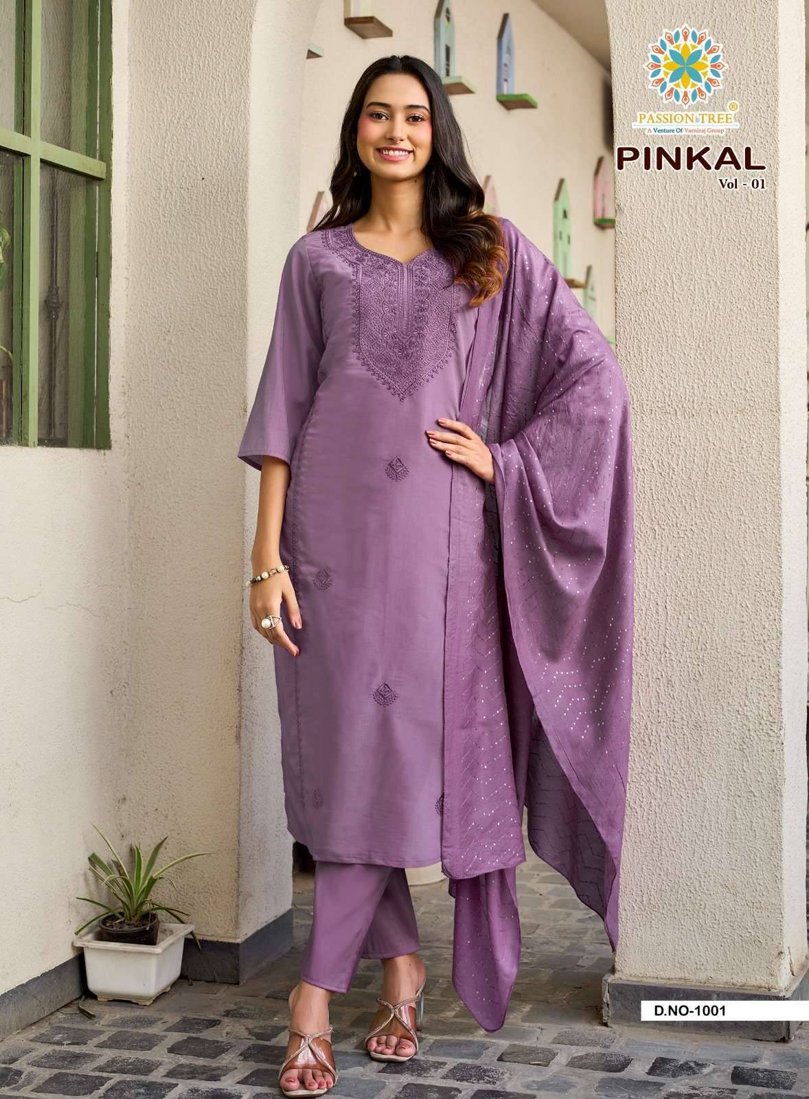 PASSION TREE PINKAL VOL 1 SILK READYMADE SUITS 6 PCS CATALOG 