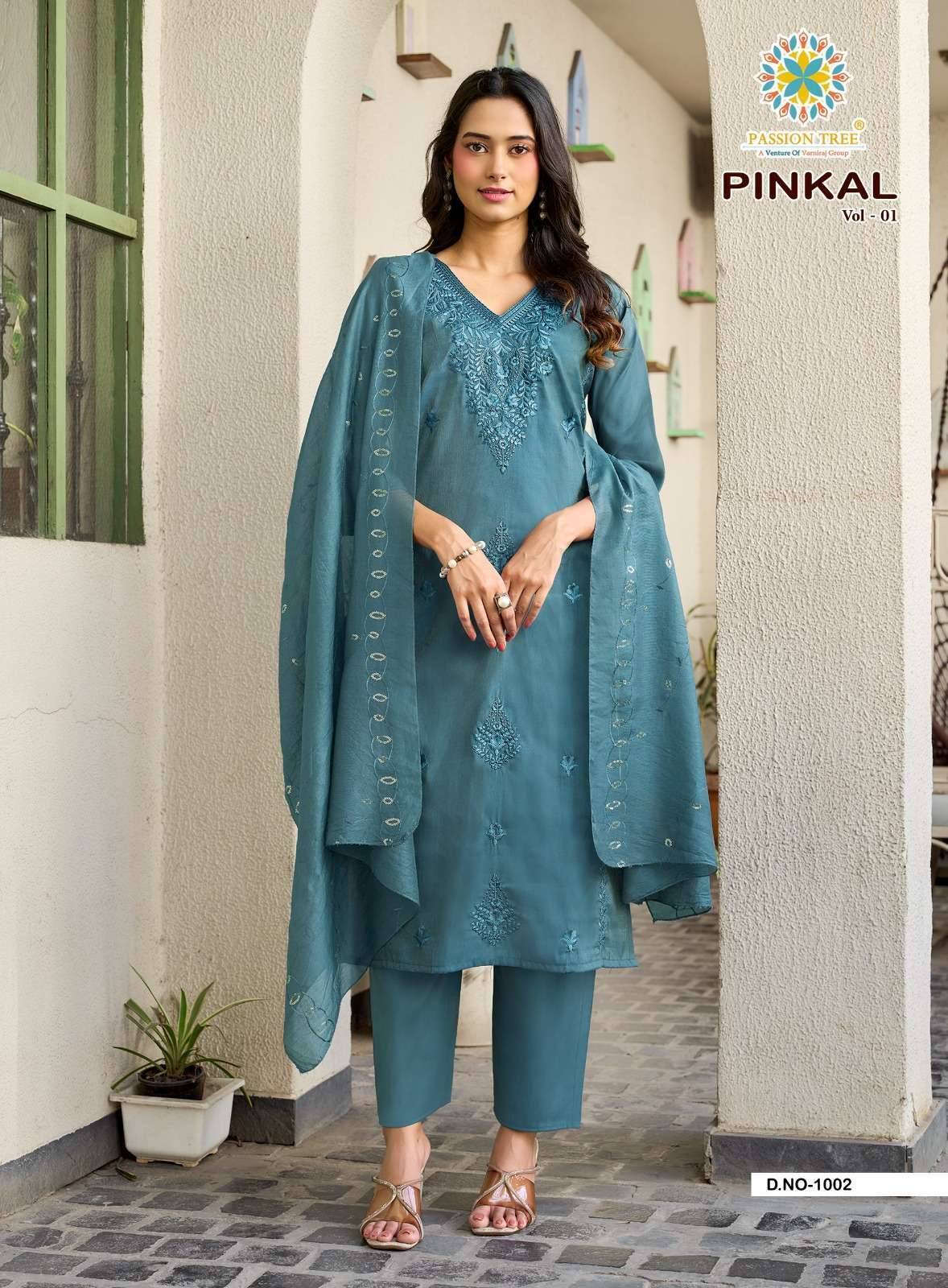 PASSION TREE PINKAL VOL 1 SILK READYMADE SUITS 6 PCS CATALOG 