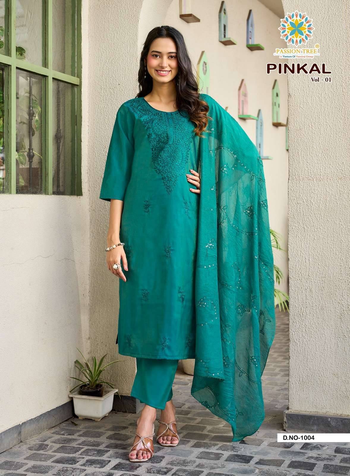PASSION TREE PINKAL VOL 1 SILK READYMADE SUITS 6 PCS CATALOG 