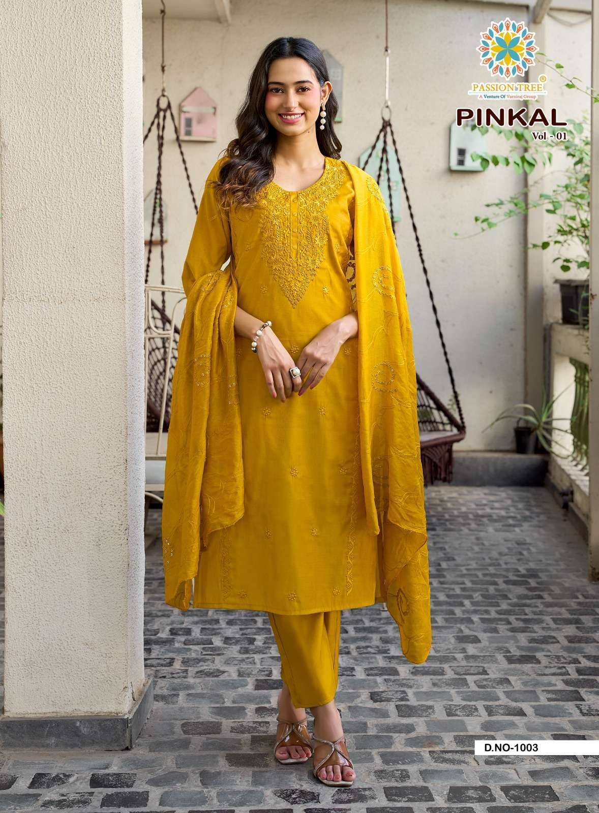 PASSION TREE PINKAL VOL 1 SILK READYMADE SUITS 6 PCS CATALOG 