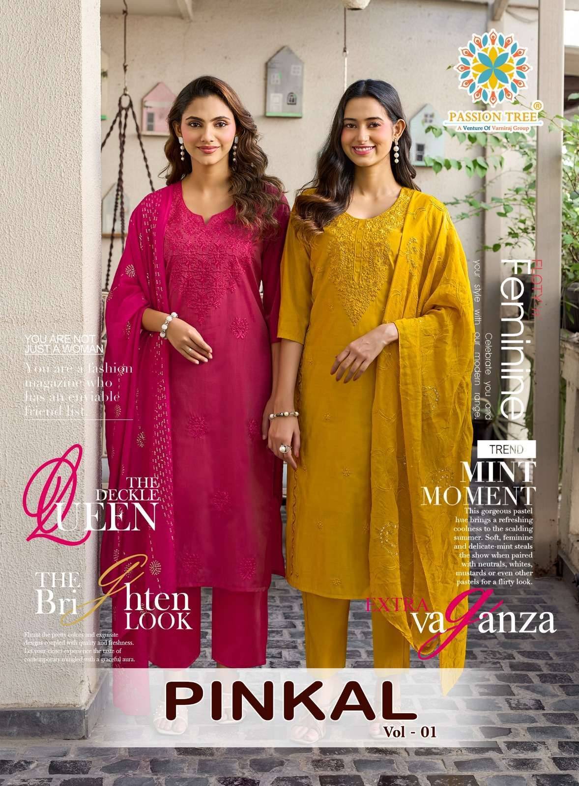 PASSION TREE PINKAL VOL 1 SILK READYMADE SUITS 6 PCS CATALOG 