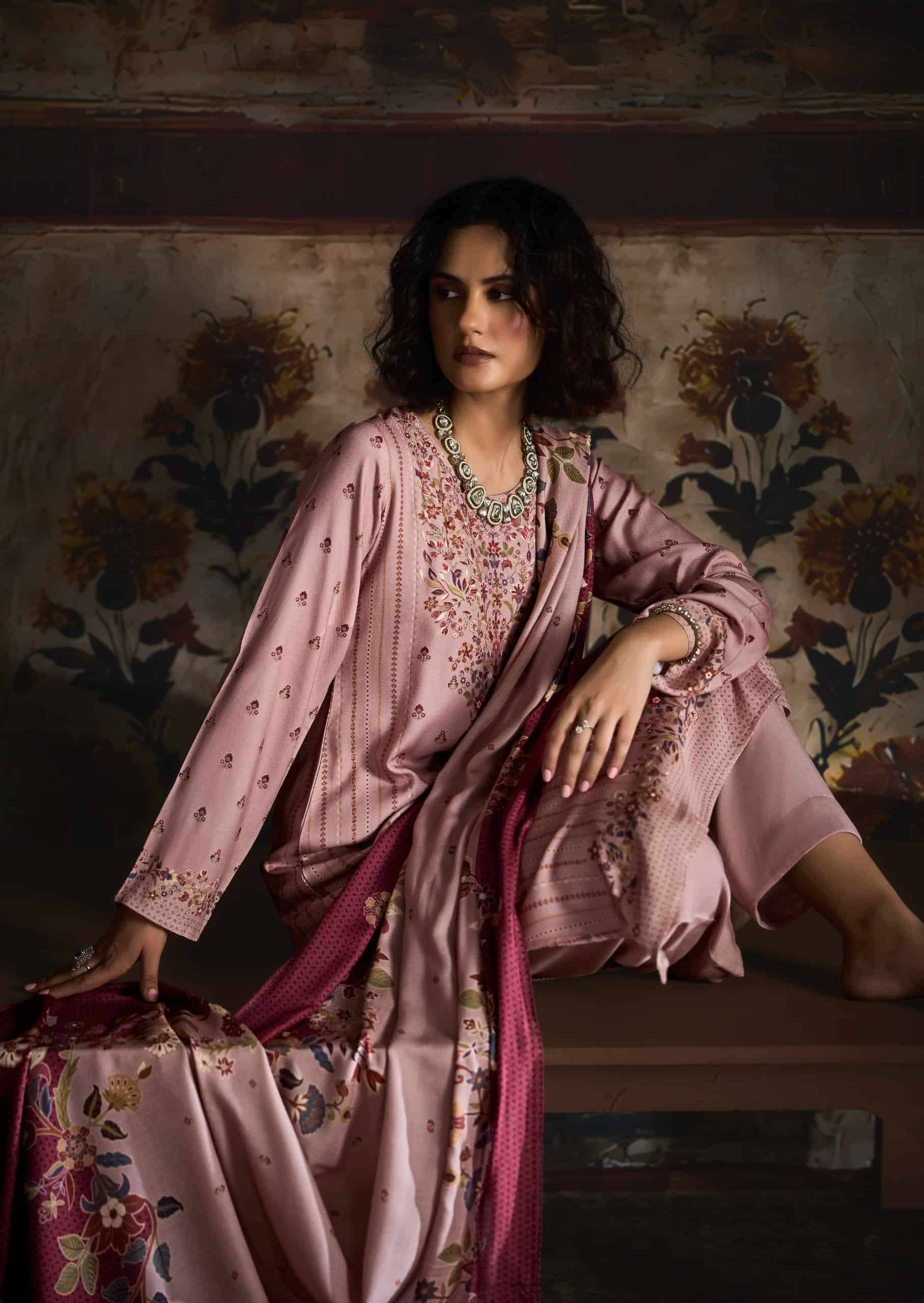 Prm Trendz Uzmaa Pashmina Salwar Suit _ Surat Wholesale Market 6 Pcs Catalog 