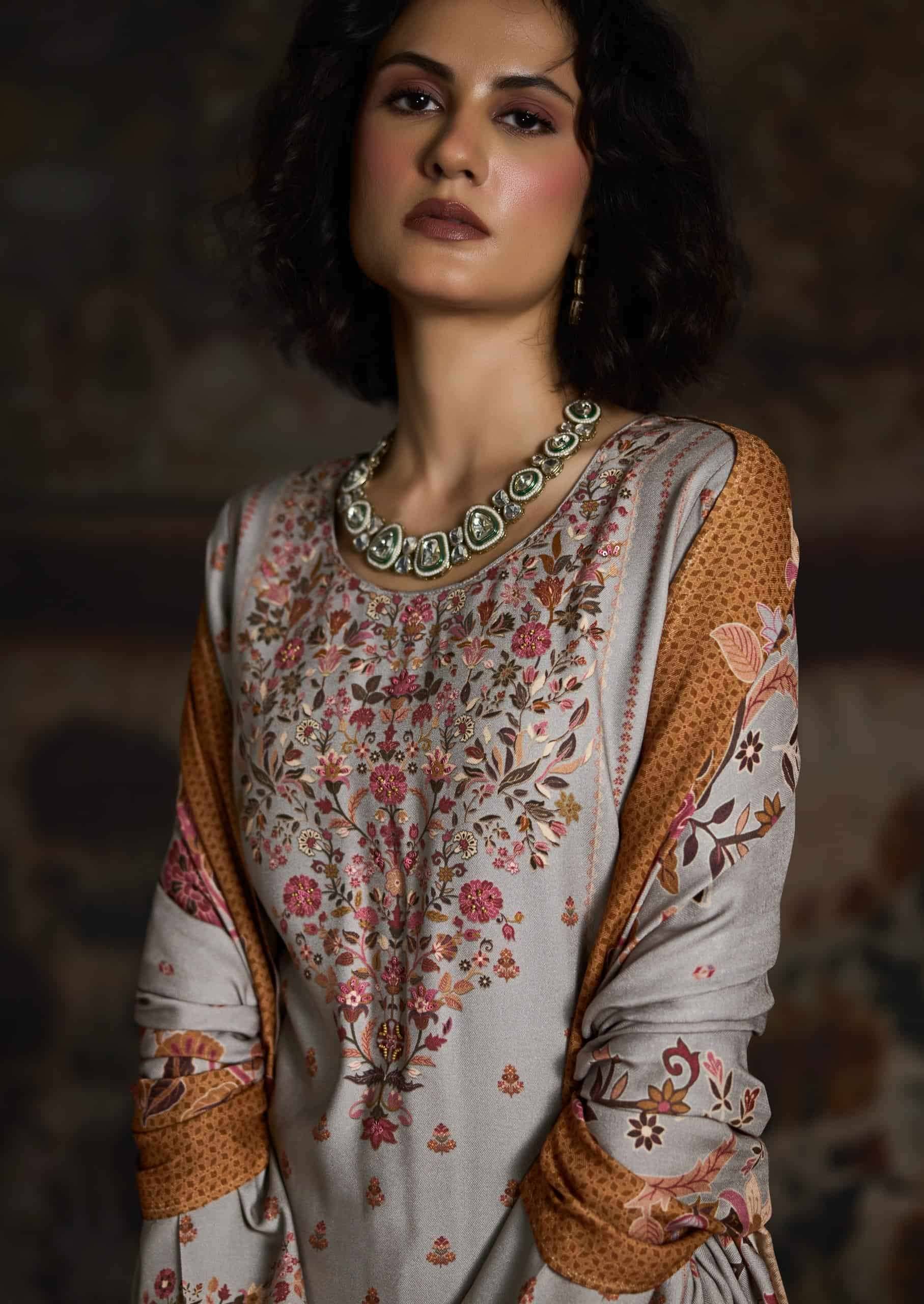 Prm Trendz Uzmaa Pashmina Salwar Suit _ Surat Wholesale Market 6 Pcs Catalog 