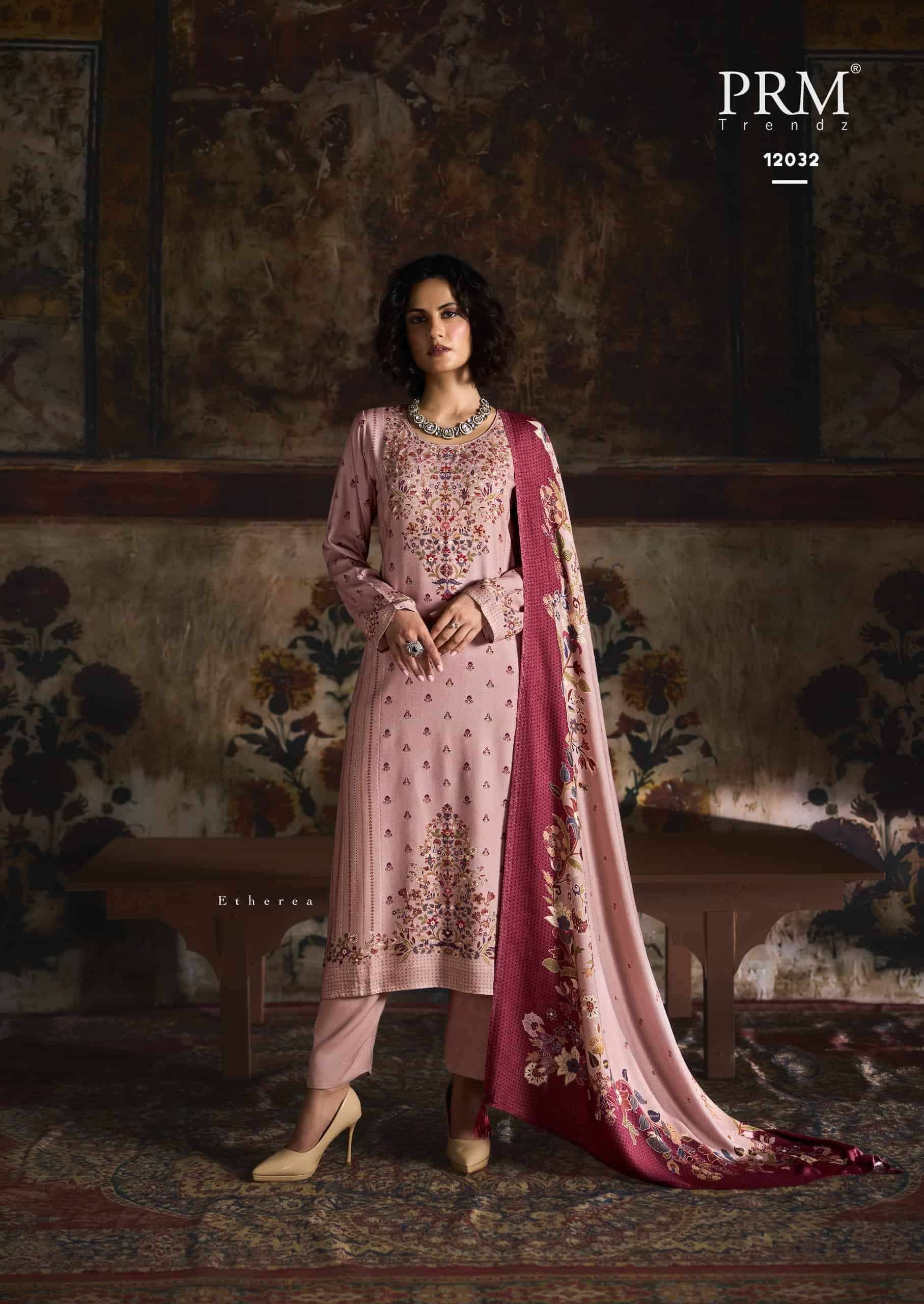 Prm Trendz Uzmaa Pashmina Salwar Suit _ Surat Wholesale Market 6 Pcs Catalog 
