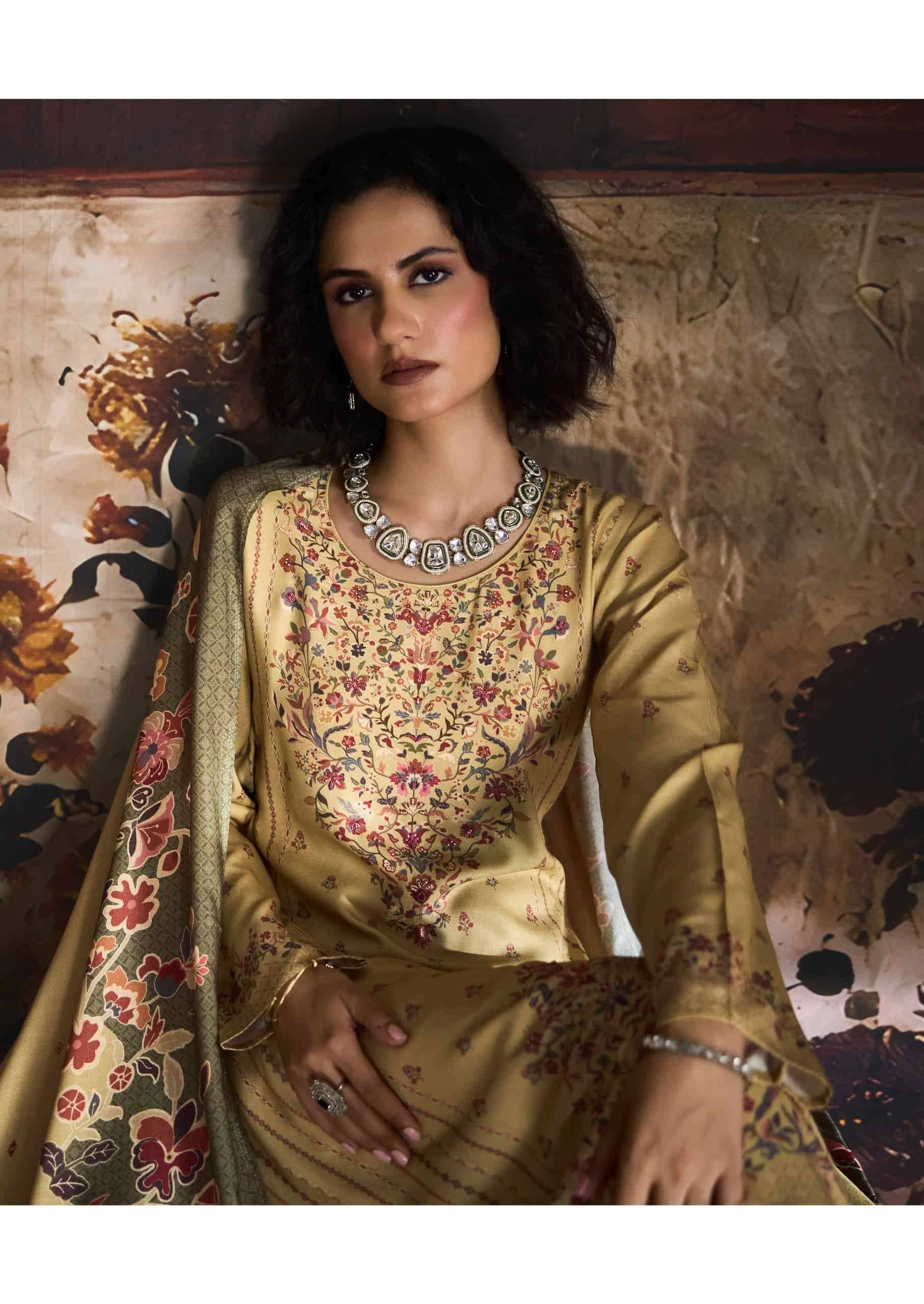 Prm Trendz Uzmaa Pashmina Salwar Suit _ Surat Wholesale Market 6 Pcs Catalog 