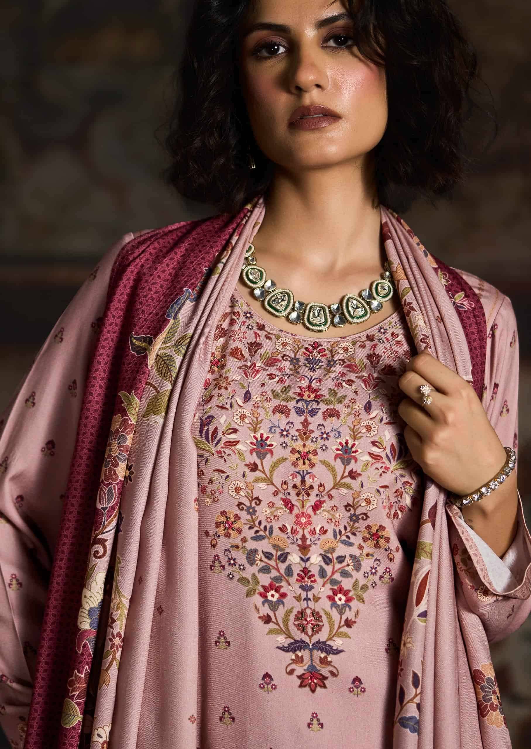 Prm Trendz Uzmaa Pashmina Salwar Suit _ Surat Wholesale Market 6 Pcs Catalog 