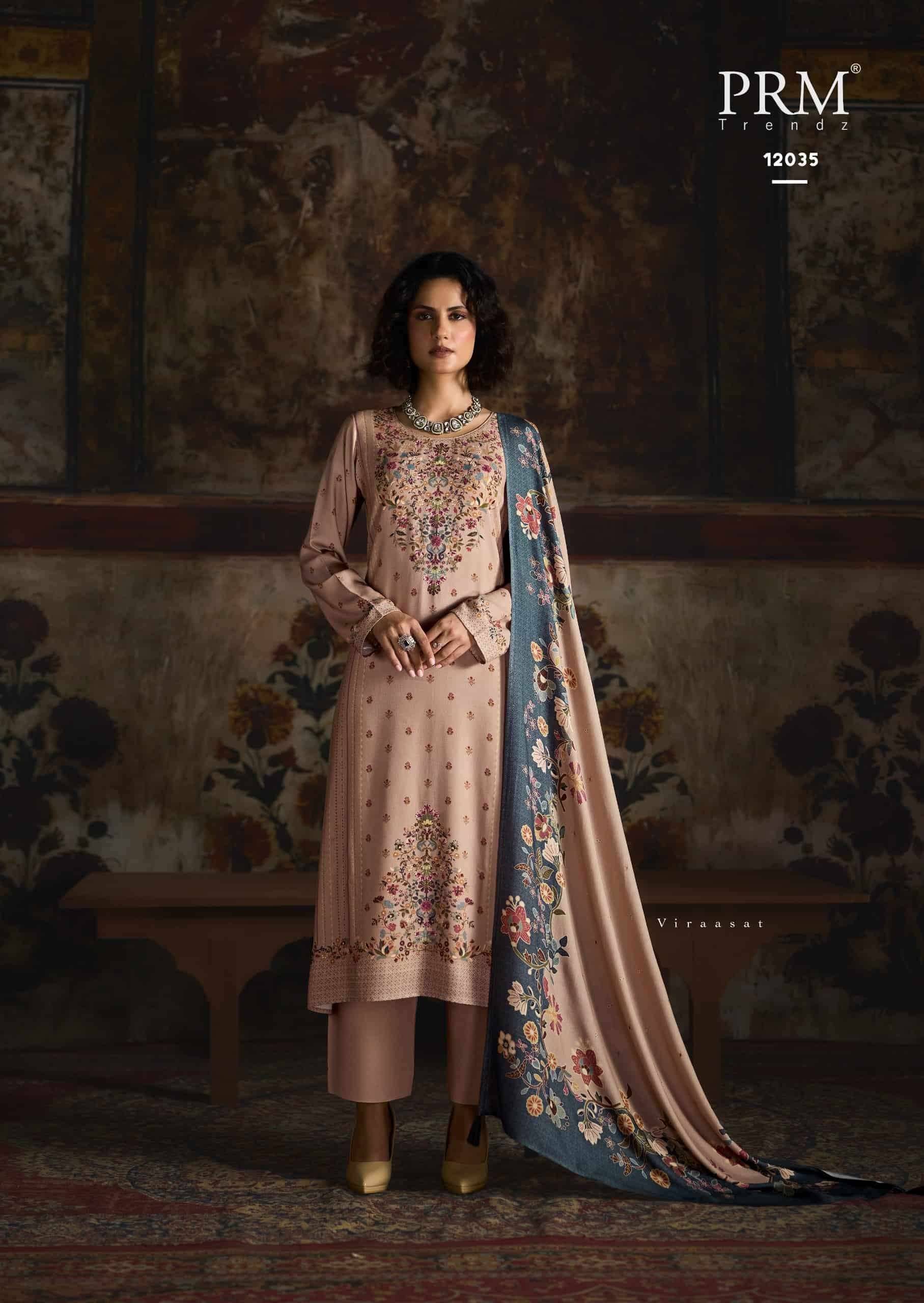 Prm Trendz Uzmaa Pashmina Salwar Suit _ Surat Wholesale Market 6 Pcs Catalog 