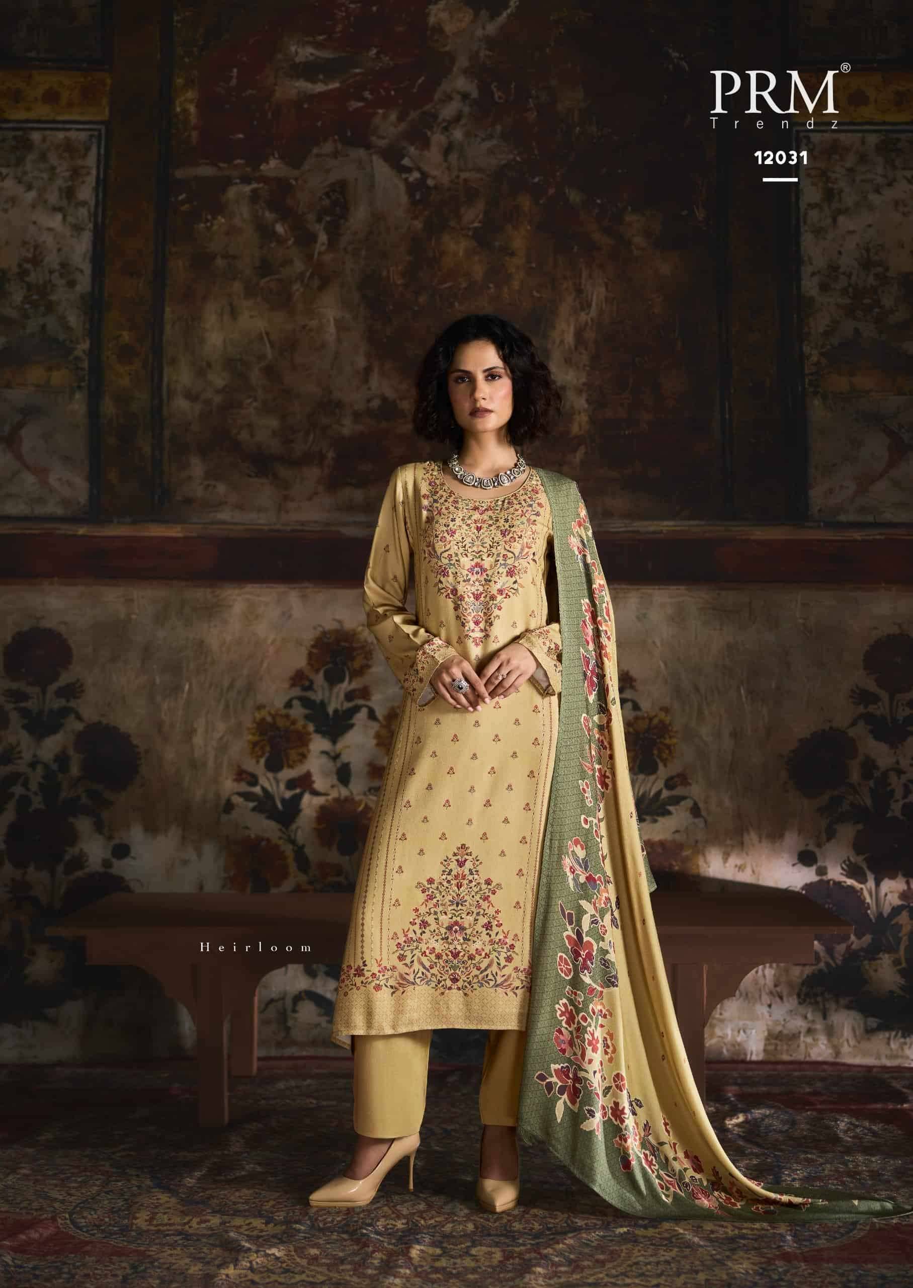 Prm Trendz Uzmaa Pashmina Salwar Suit _ Surat Wholesale Market 6 Pcs Catalog 