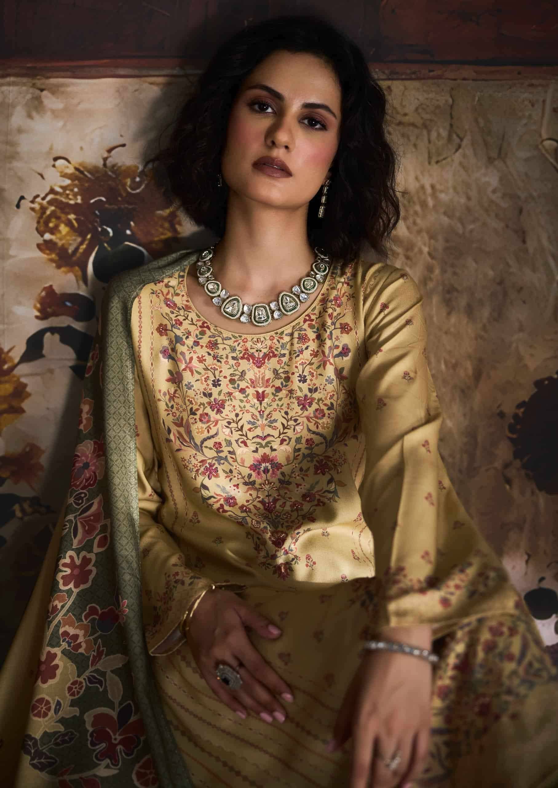 Prm Trendz Uzmaa Pashmina Salwar Suit _ Surat Wholesale Market 6 Pcs Catalog 