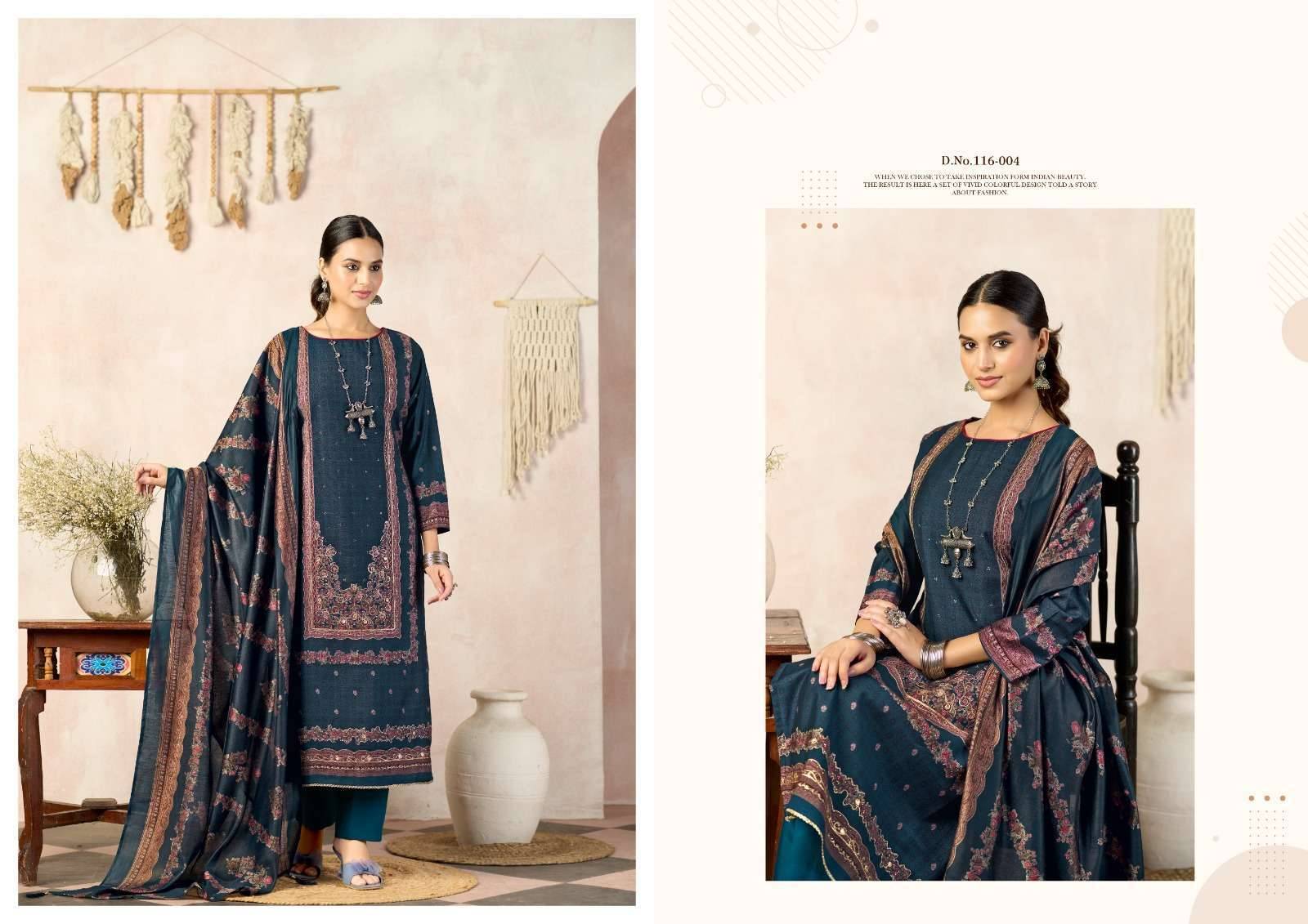 RADHIKA FASHION AZARA CLASSIC TOUCH VOL 5 VISCOSE DRESS MATERIAL 4 PCS CATALOG