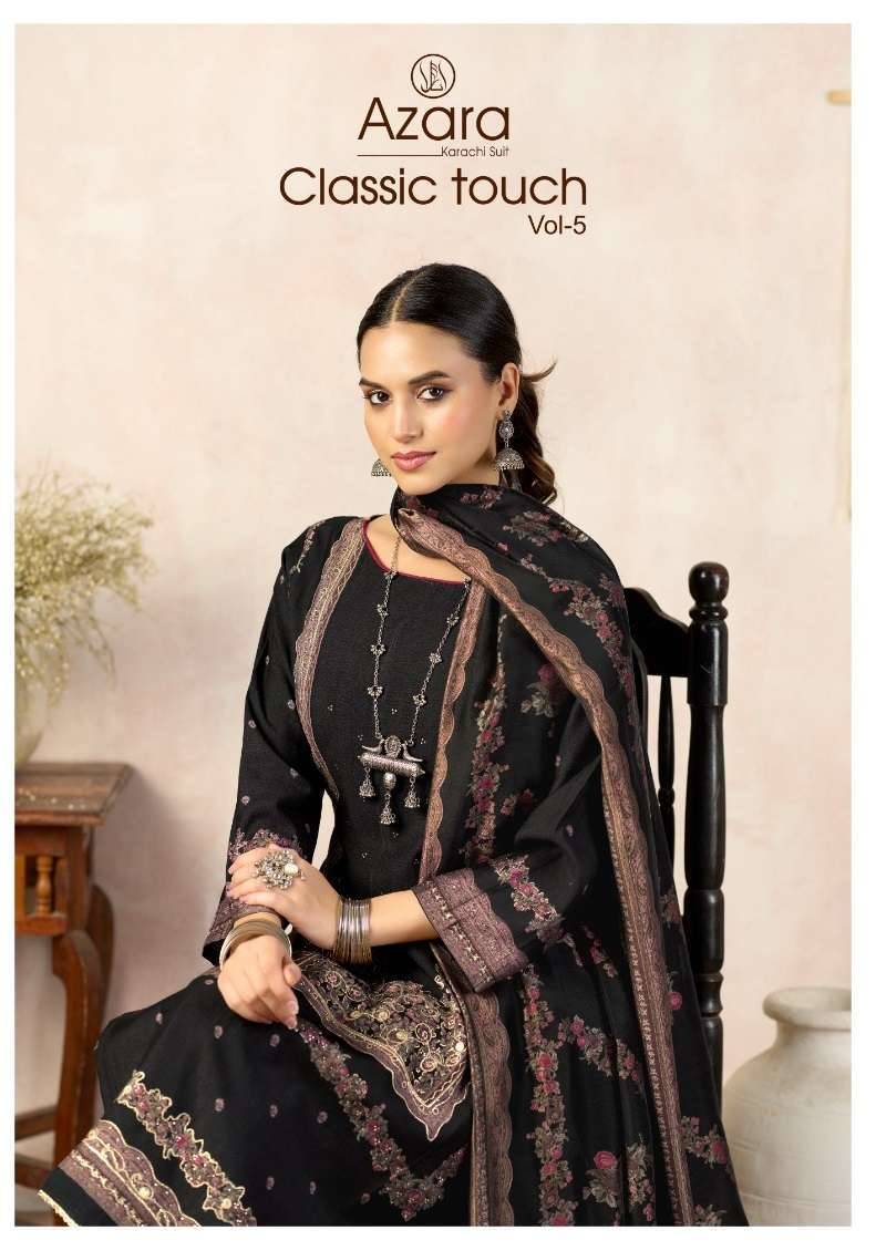 RADHIKA FASHION AZARA CLASSIC TOUCH VOL 5 VISCOSE DRESS MATERIAL 4 PCS CATALOG