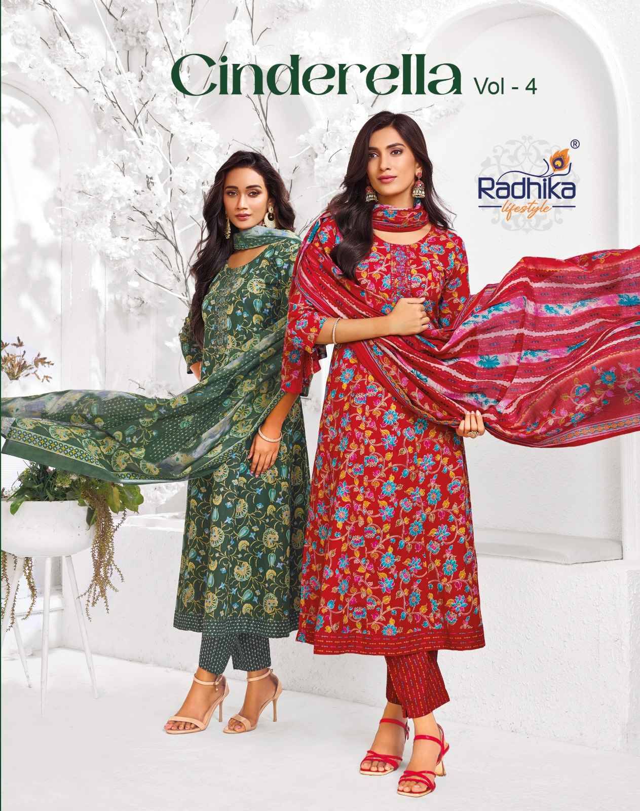 Radhika Lifestyle Cindrella Vol 4 Cotton Kurti Combo 8 pcs Catalog