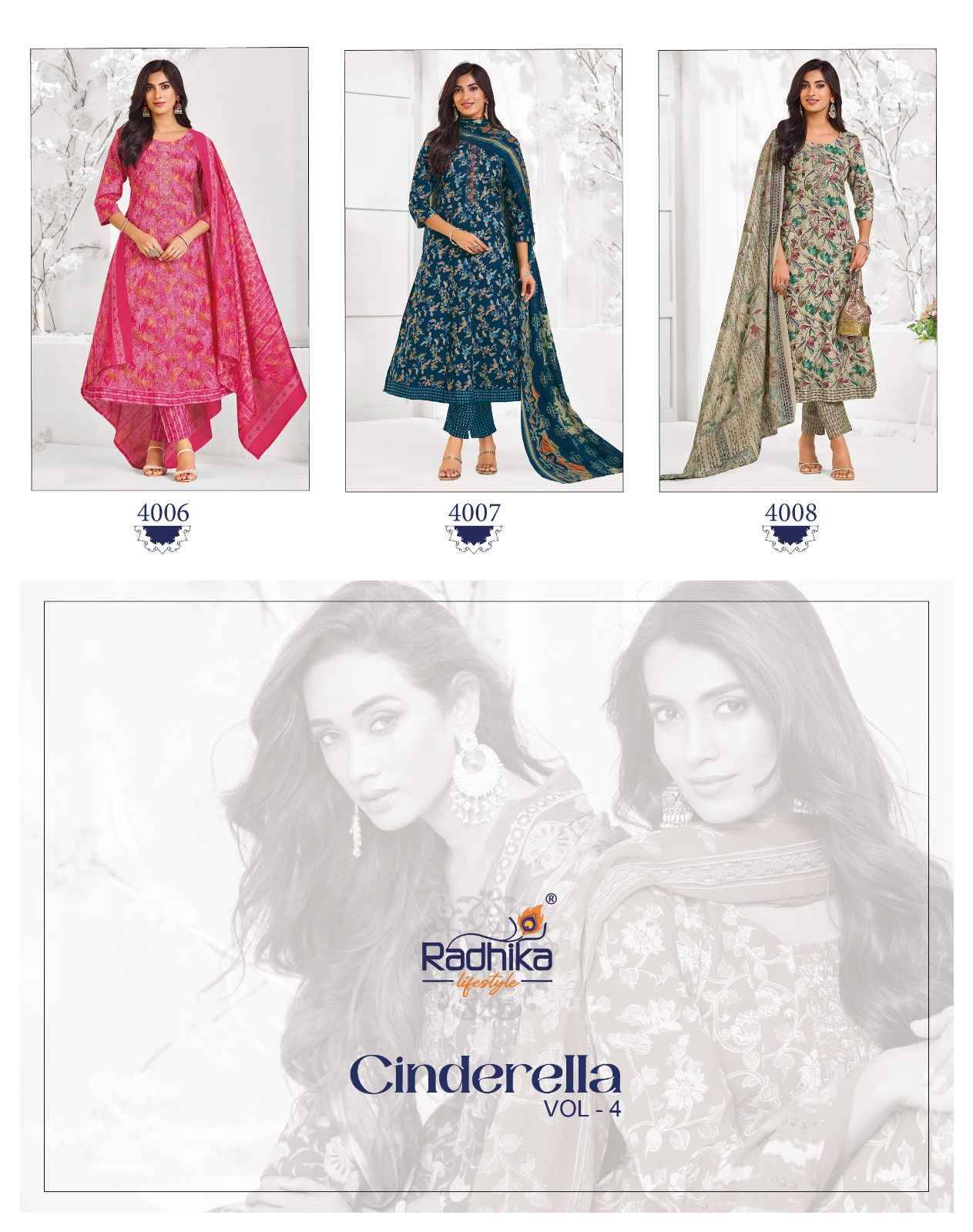 Radhika Lifestyle Cindrella Vol 4 Cotton Kurti Combo 8 pcs Catalog