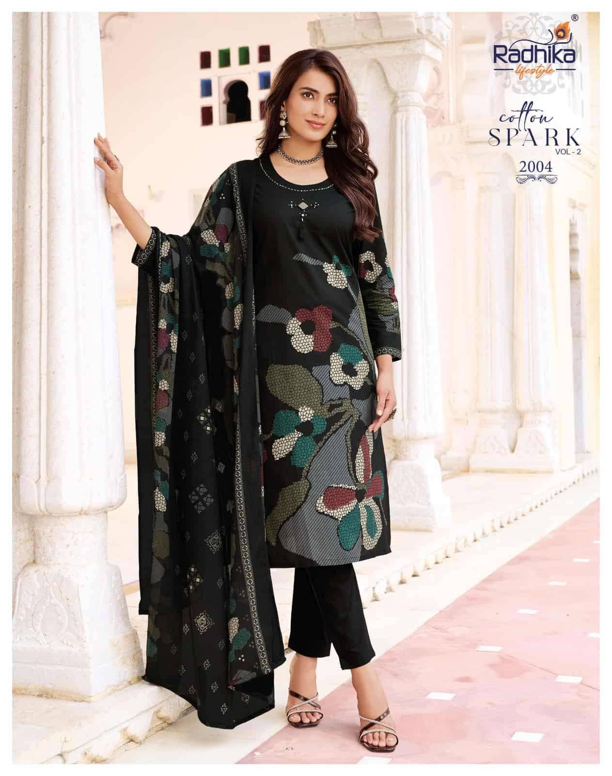 Radhika Lifestyle Cotton Spark Vol 2 Exclusive Cotton 3 Pec Set 8 Pcs Catalog 