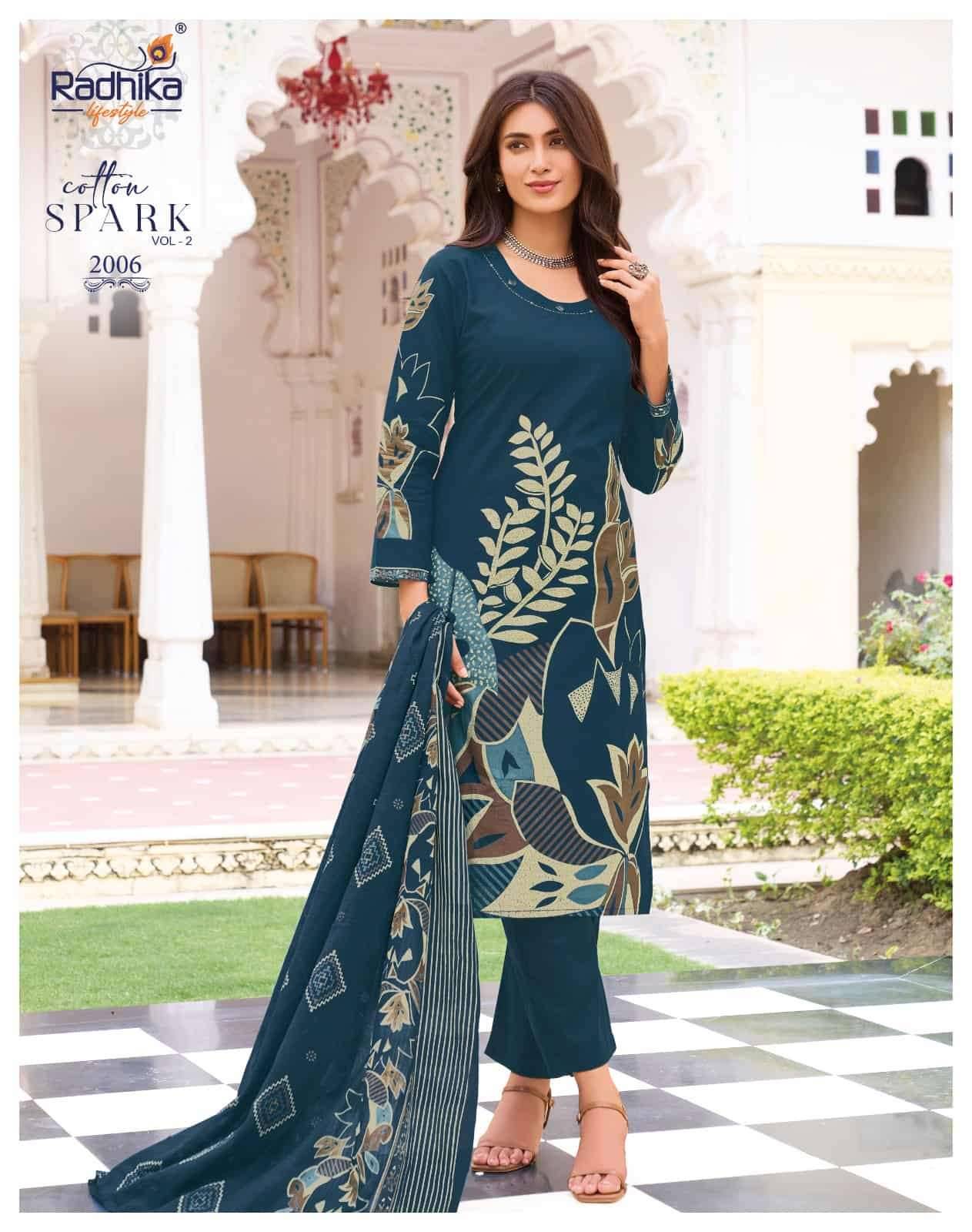 Radhika Lifestyle Cotton Spark Vol 2 Exclusive Cotton 3 Pec Set 8 Pcs Catalog 