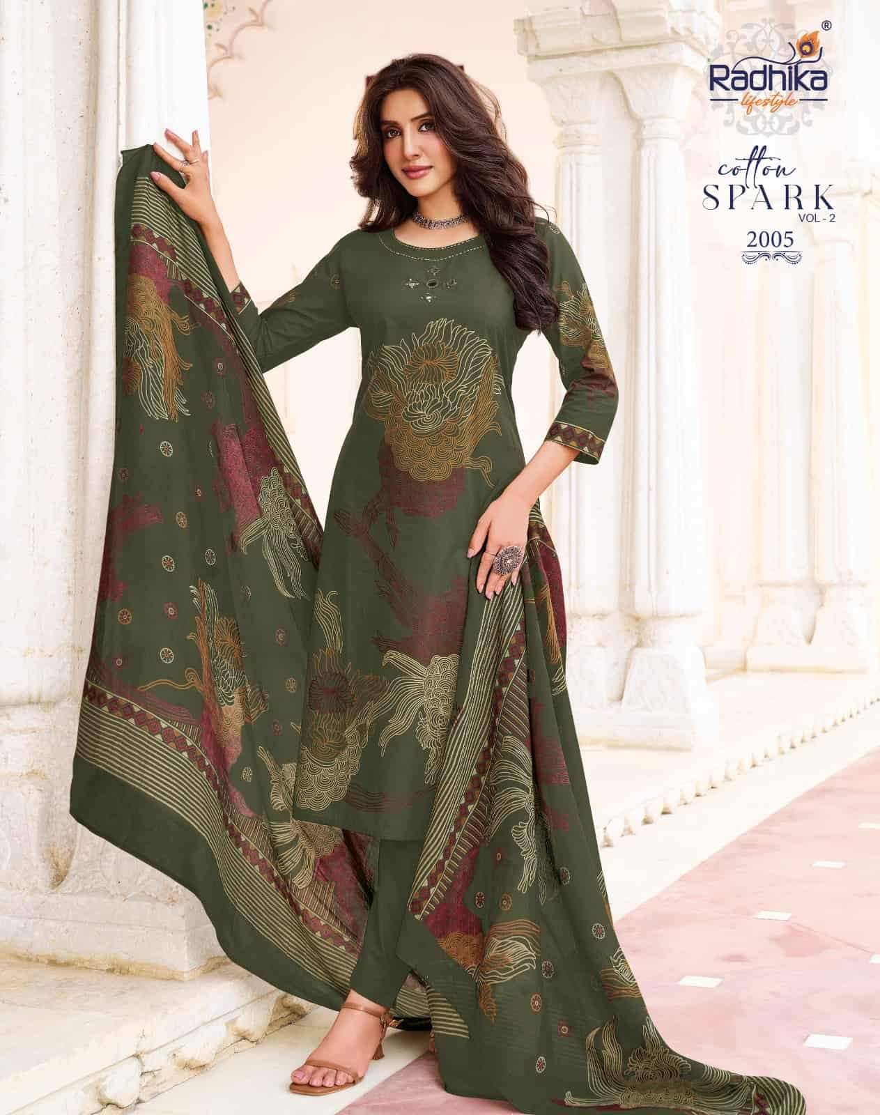 Radhika Lifestyle Cotton Spark Vol 2 Exclusive Cotton 3 Pec Set 8 Pcs Catalog 