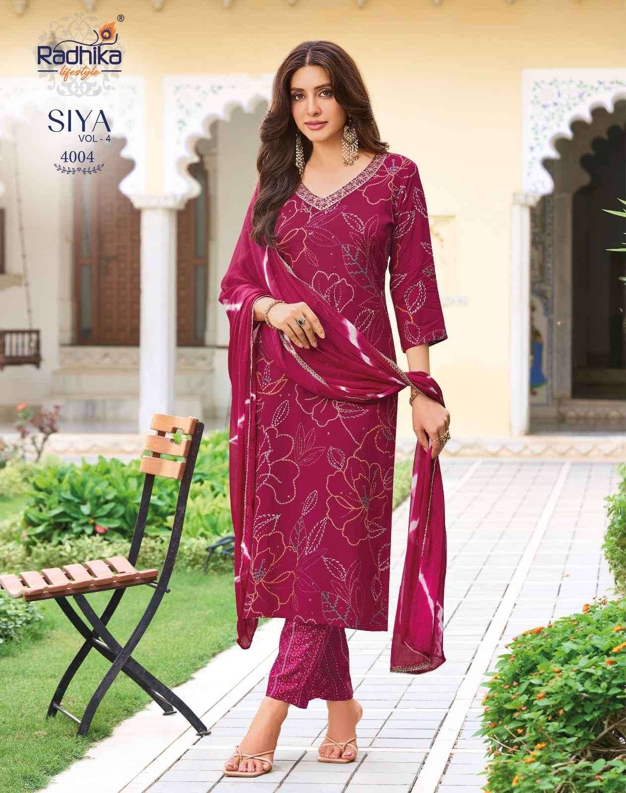 Radhika Lifestyle Siya Vol 4 Reyon Kurti Combo 8 pcs Catalog