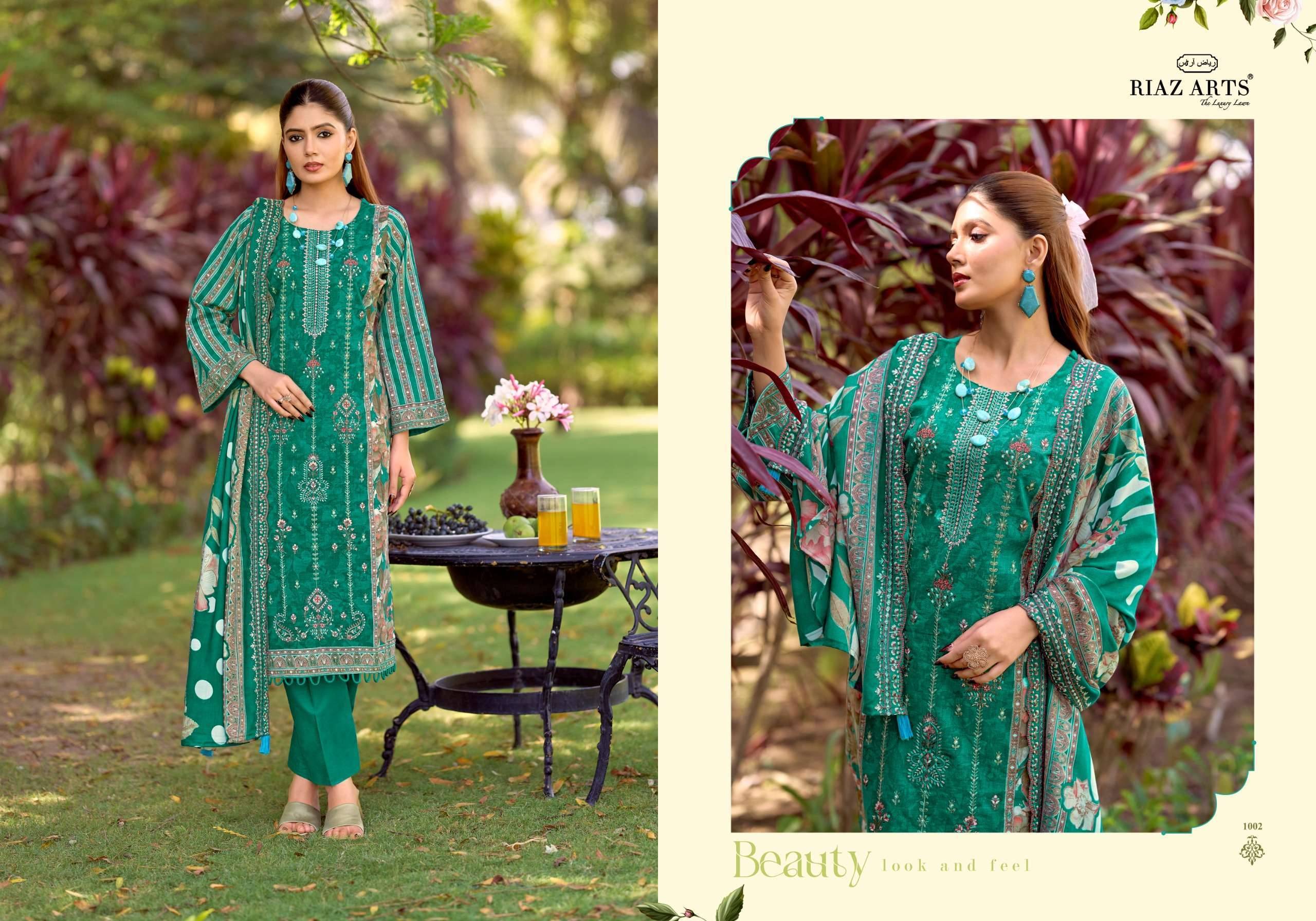 Riaz Arts Bin Saeed Vol 18 Lawn Cotton Dress Material 6 pcs Catalog