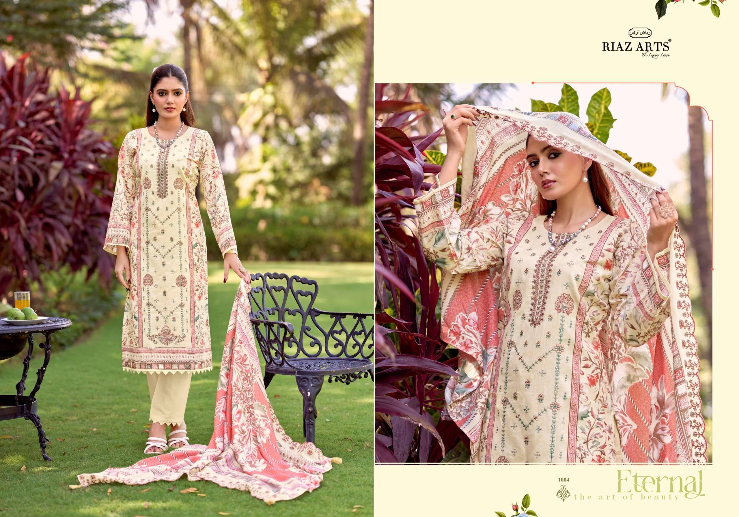 Riaz Arts Bin Saeed Vol 18 Lawn Cotton Dress Material 6 pcs Catalog